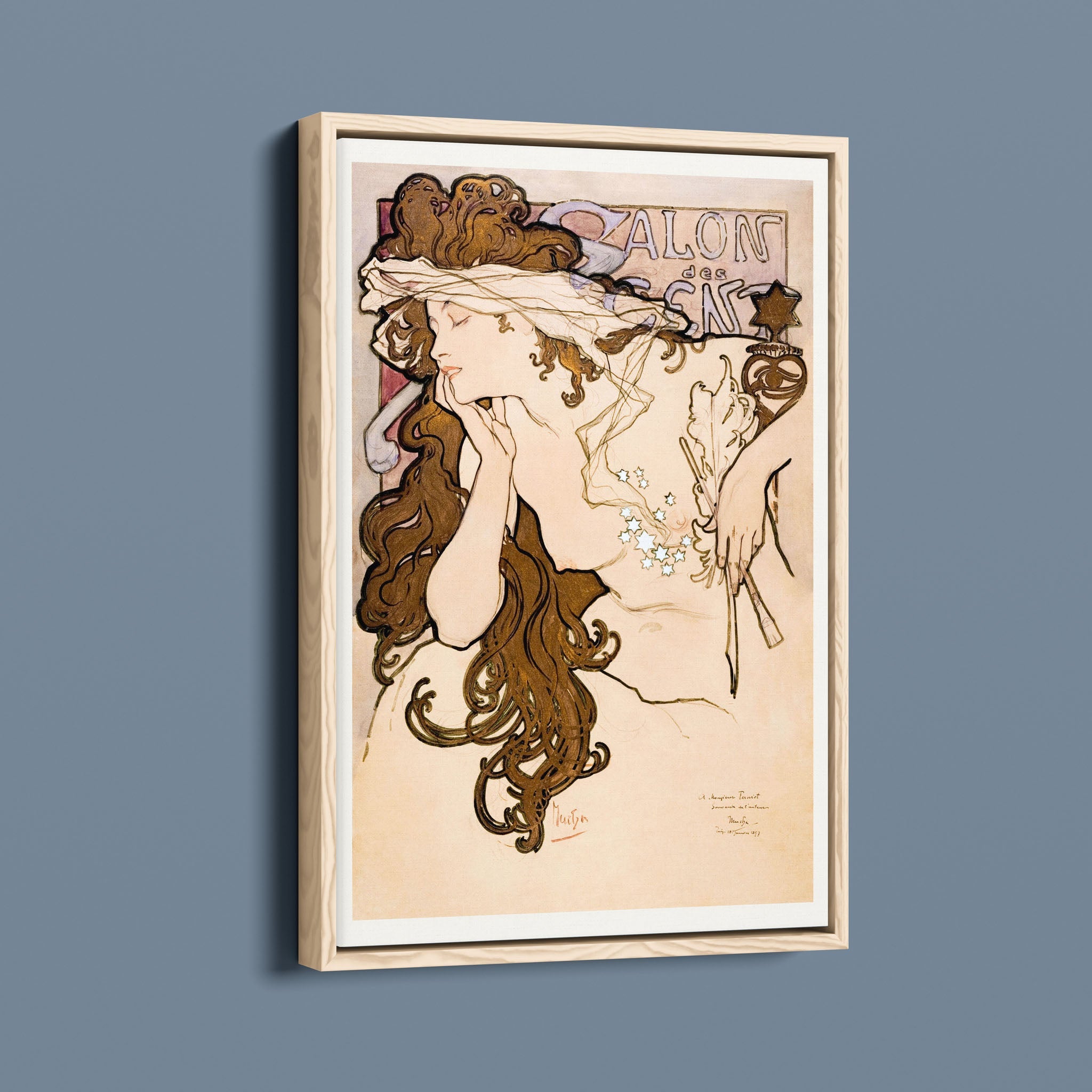 Salon des Cent Poster - Vintage Alphonse Mucha Advert Print by Alphonse Mucha