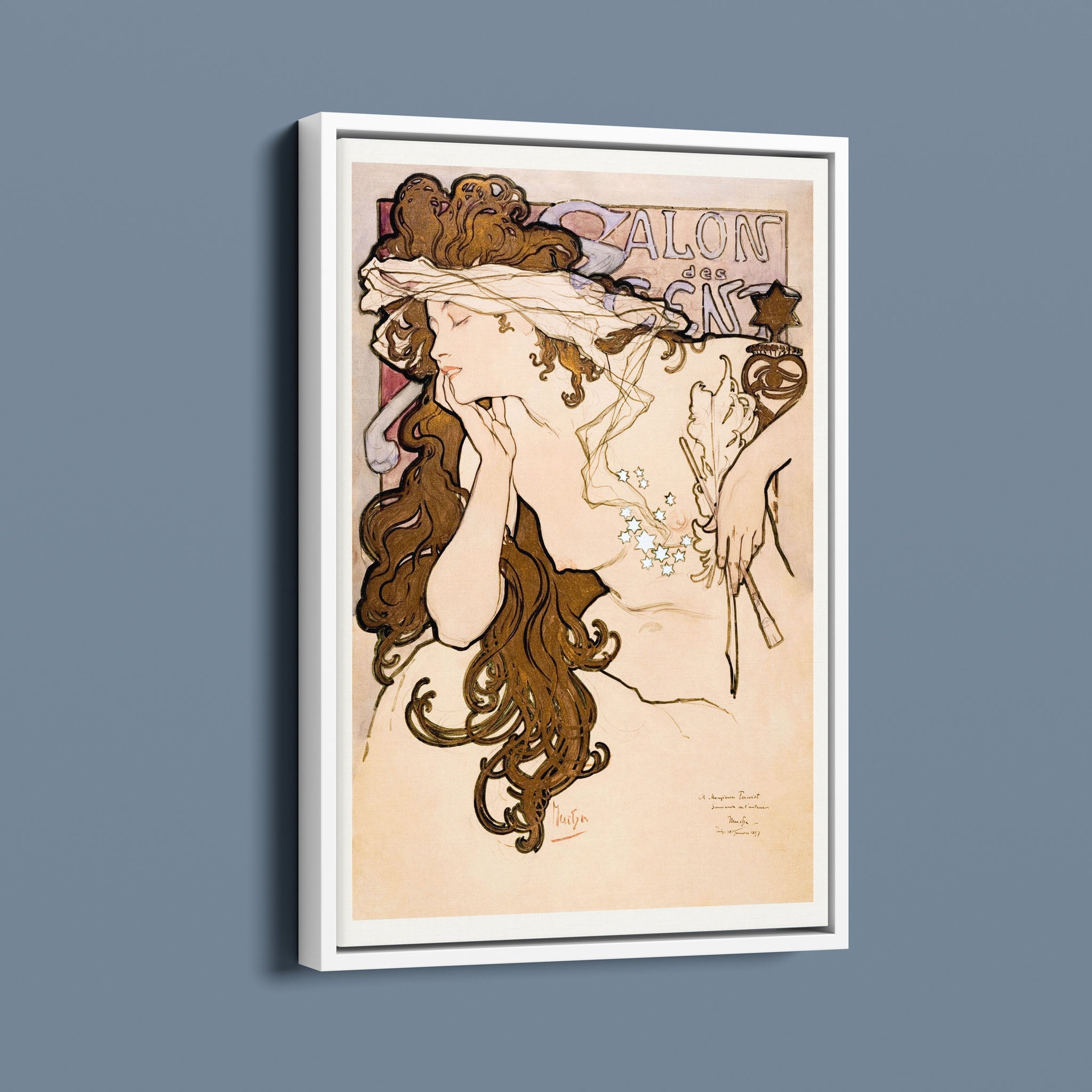 Salon des Cent Poster - Vintage Alphonse Mucha Advert Print by Alphonse Mucha