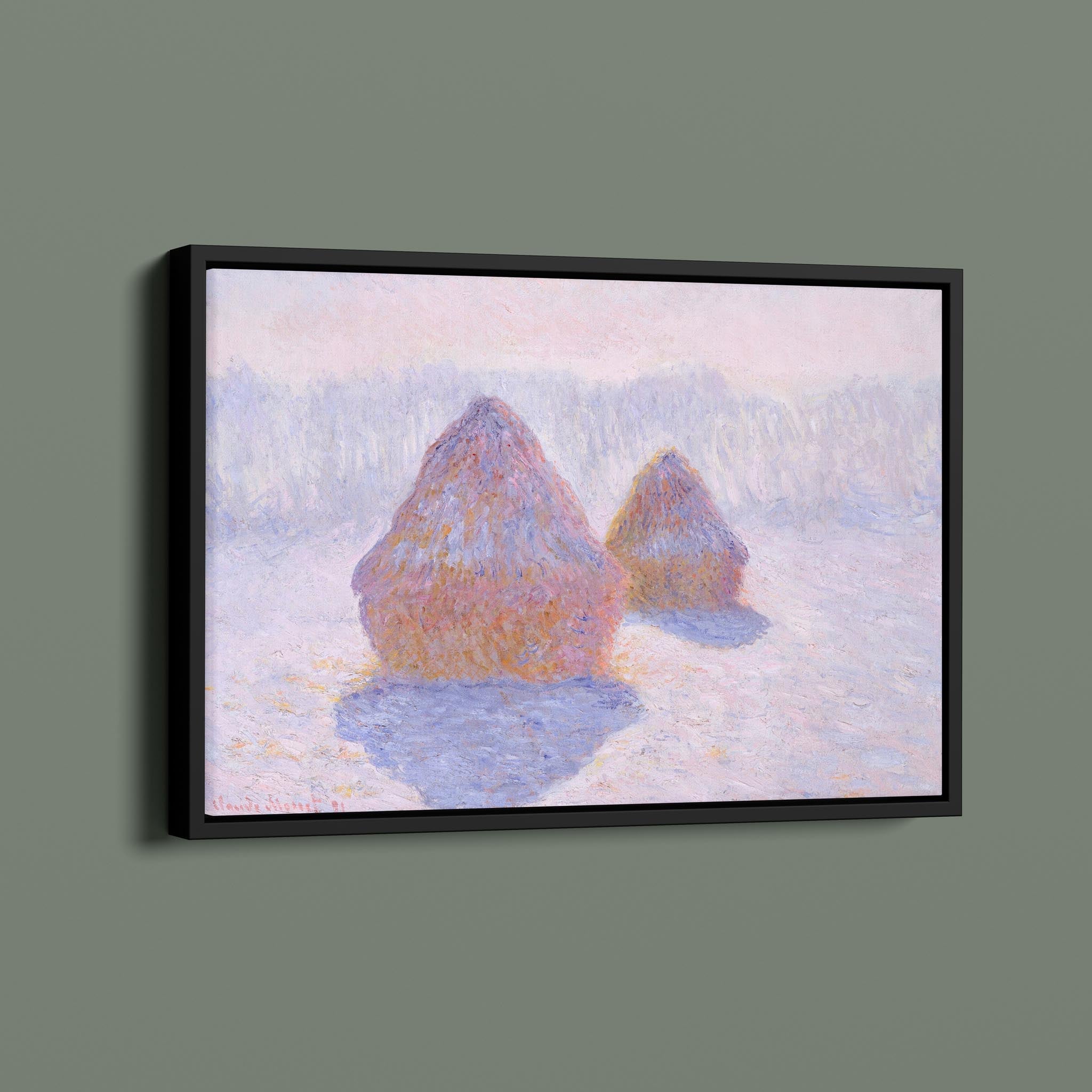 Wheatstacks by Claude Monet - Winter