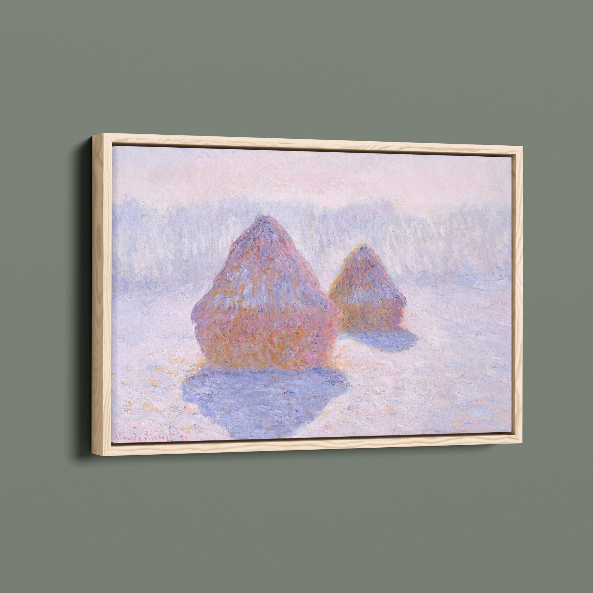 Wheatstacks by Claude Monet - Winter