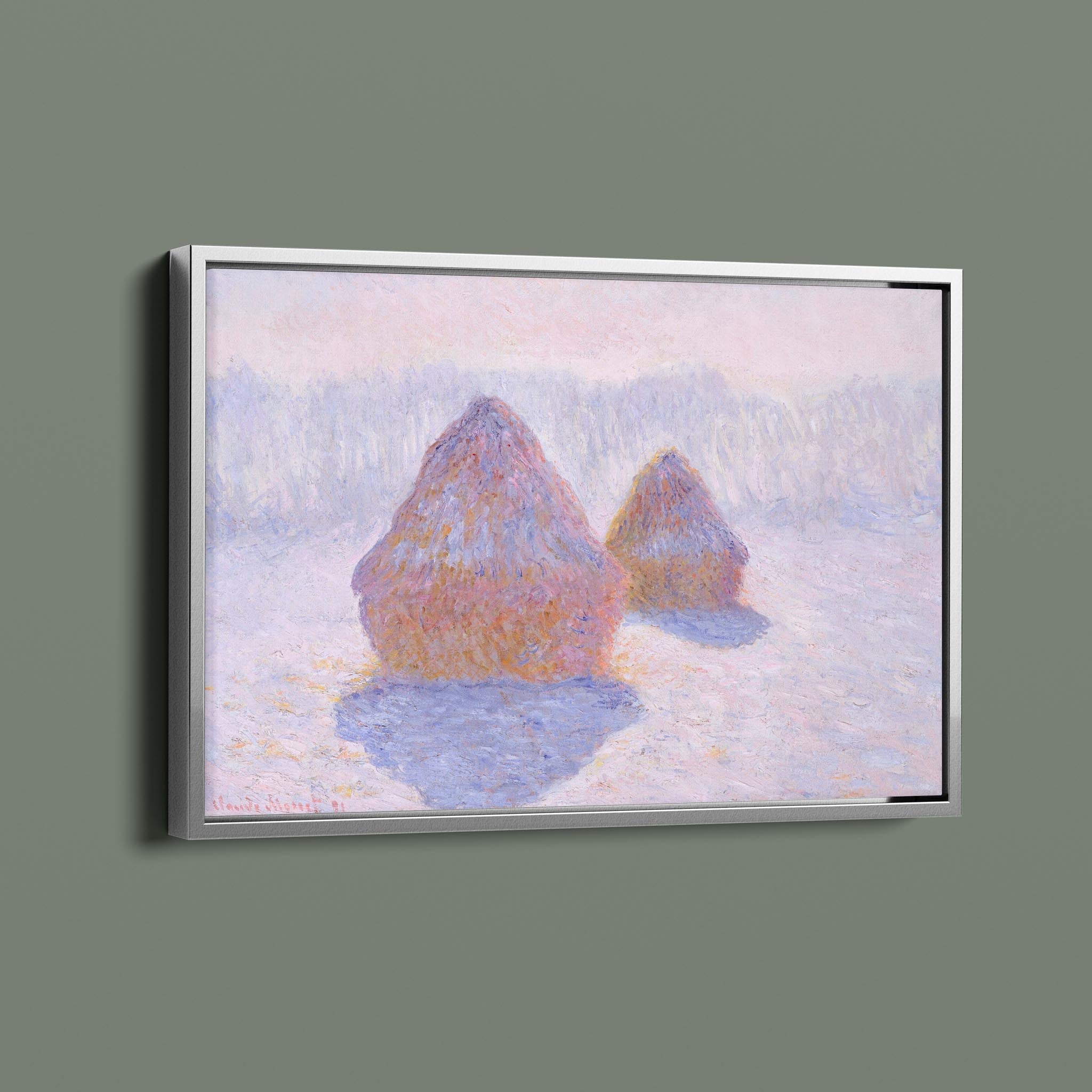 Wheatstacks by Claude Monet - Winter