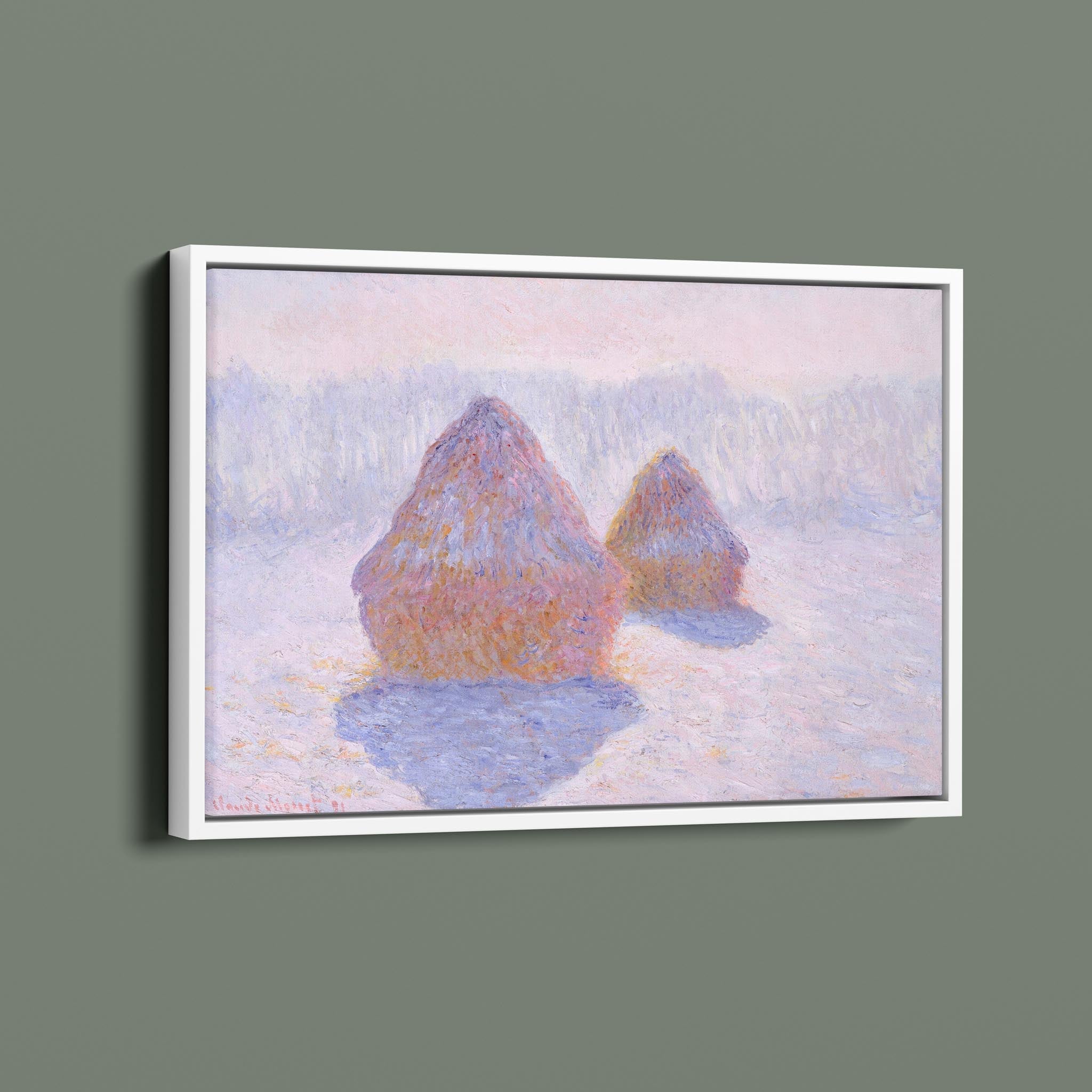 Wheatstacks by Claude Monet - Winter