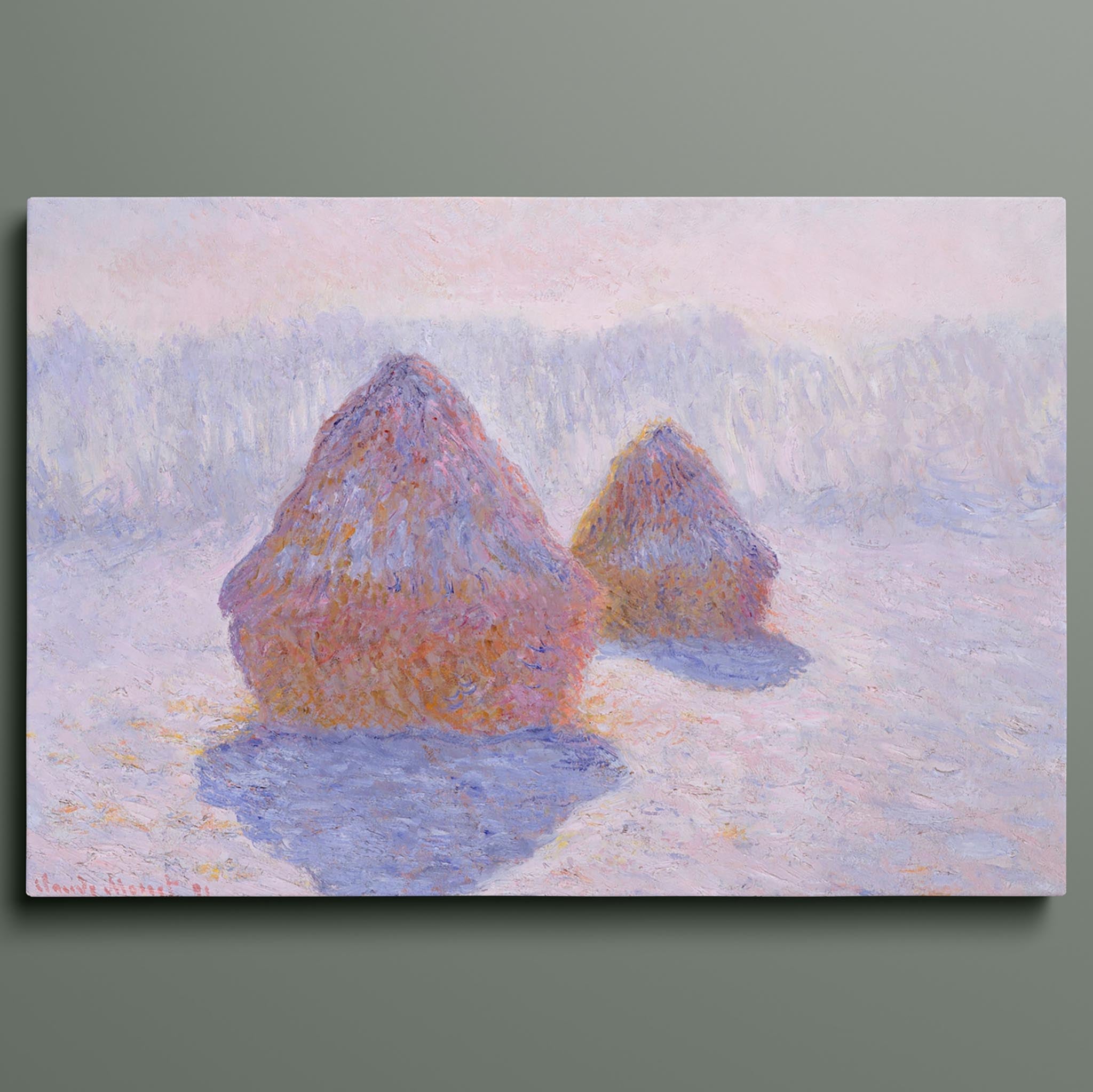 Wheatstacks by Claude Monet - Winter