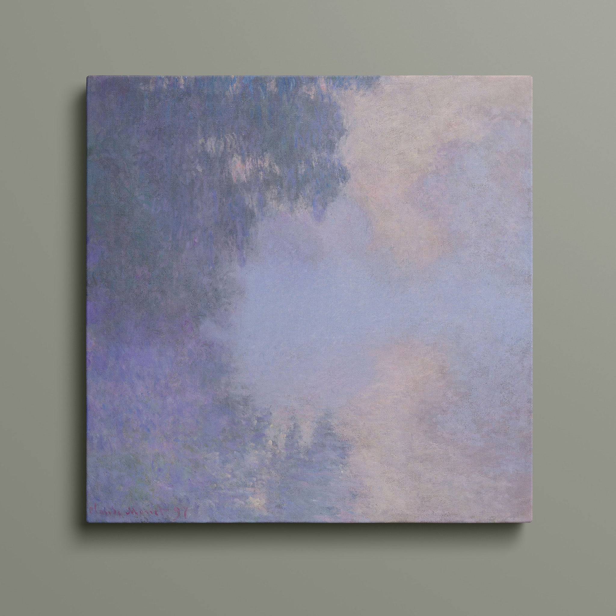 Branch of the Seine near Giverny - Mist by Claude Monet