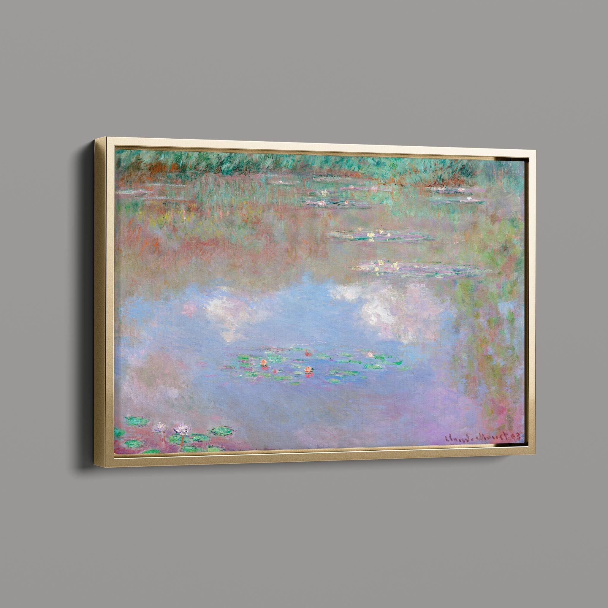 Water Lilies Reflecting Sky And Clouds by Claude Monet