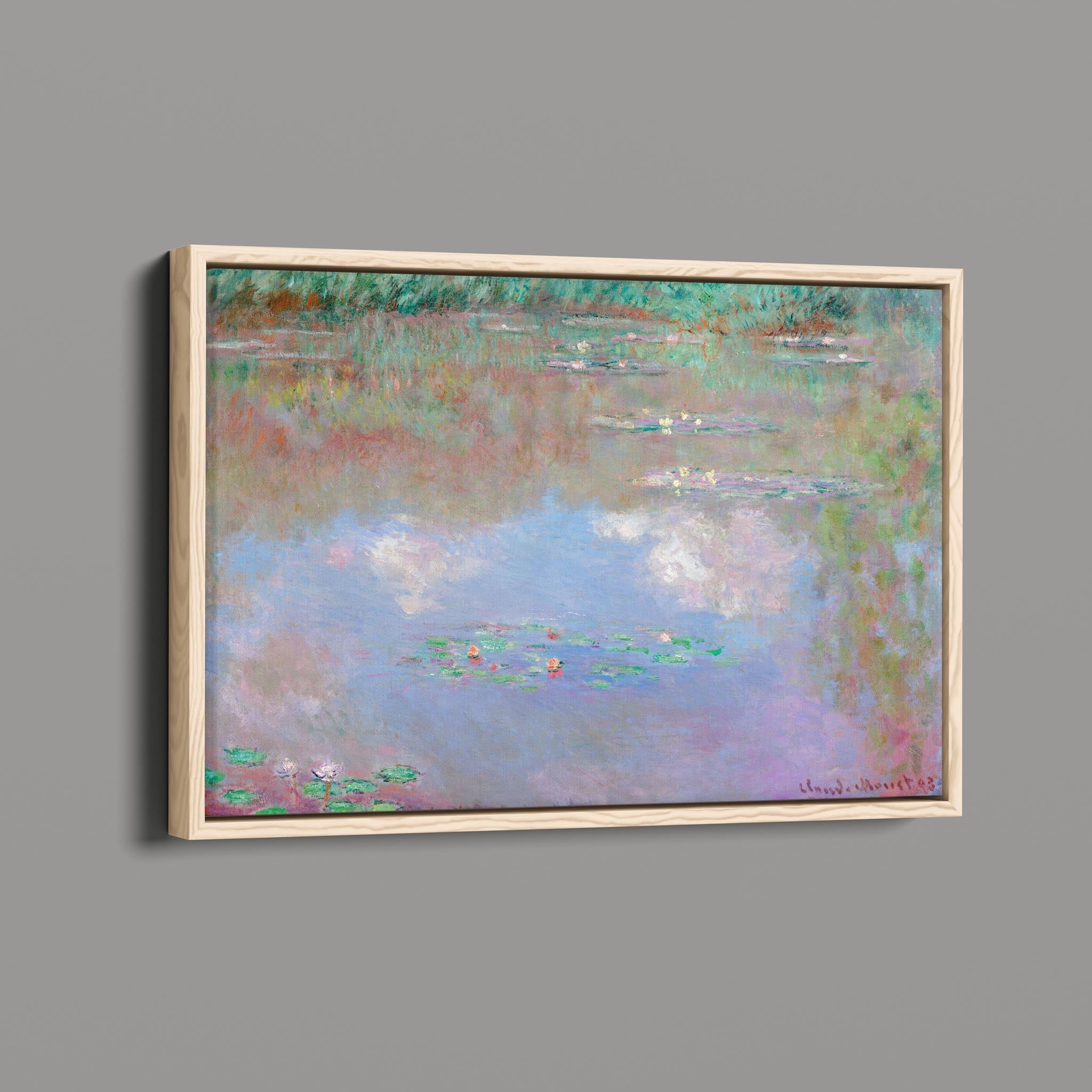 Water Lilies Reflecting Sky And Clouds by Claude Monet