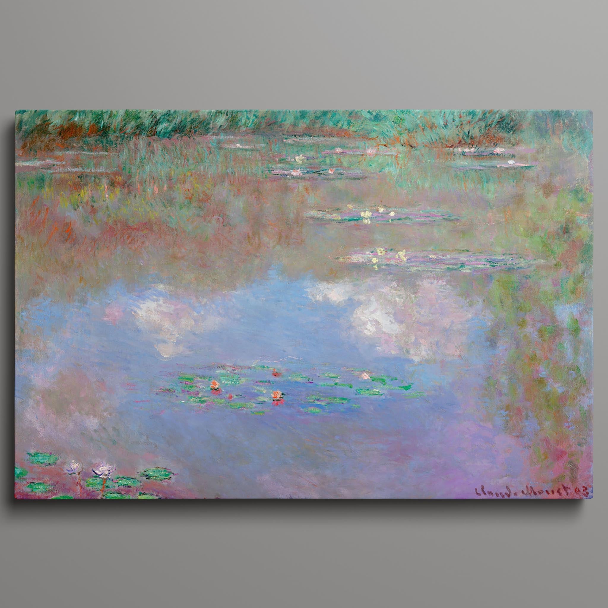 Water Lilies Reflecting Sky And Clouds by Claude Monet