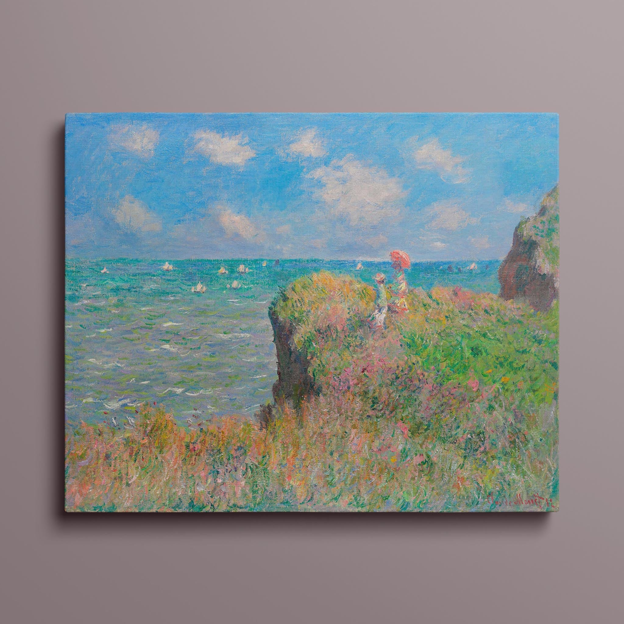 The Cliff Walk at Pourville by Claude Monet