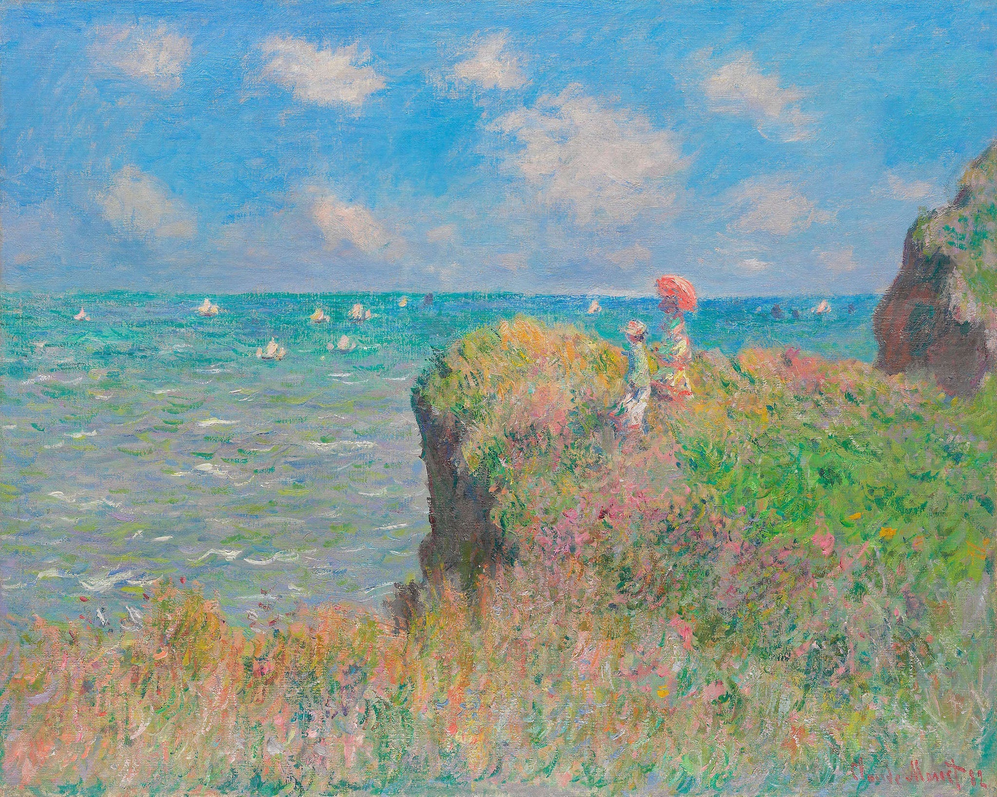 The Cliff Walk at Pourville by Claude Monet