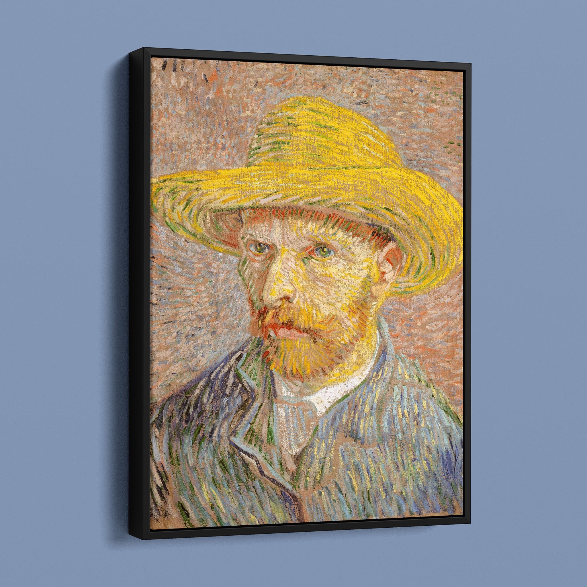 Self Portrait with a Straw Hat - obverse The Potato Peeler 1887 Vincent van Gogh