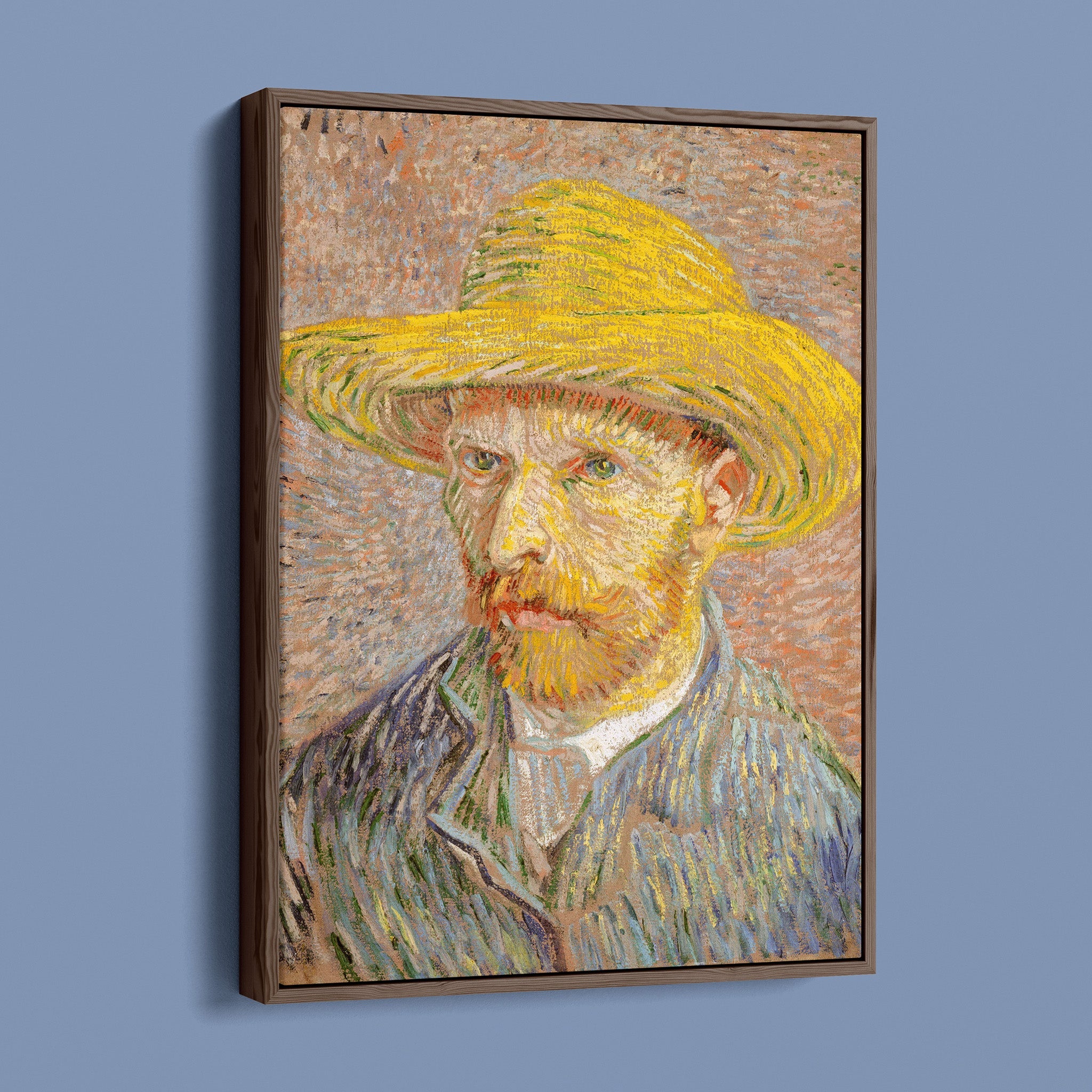 Self Portrait with a Straw Hat - obverse The Potato Peeler 1887 Vincent van Gogh