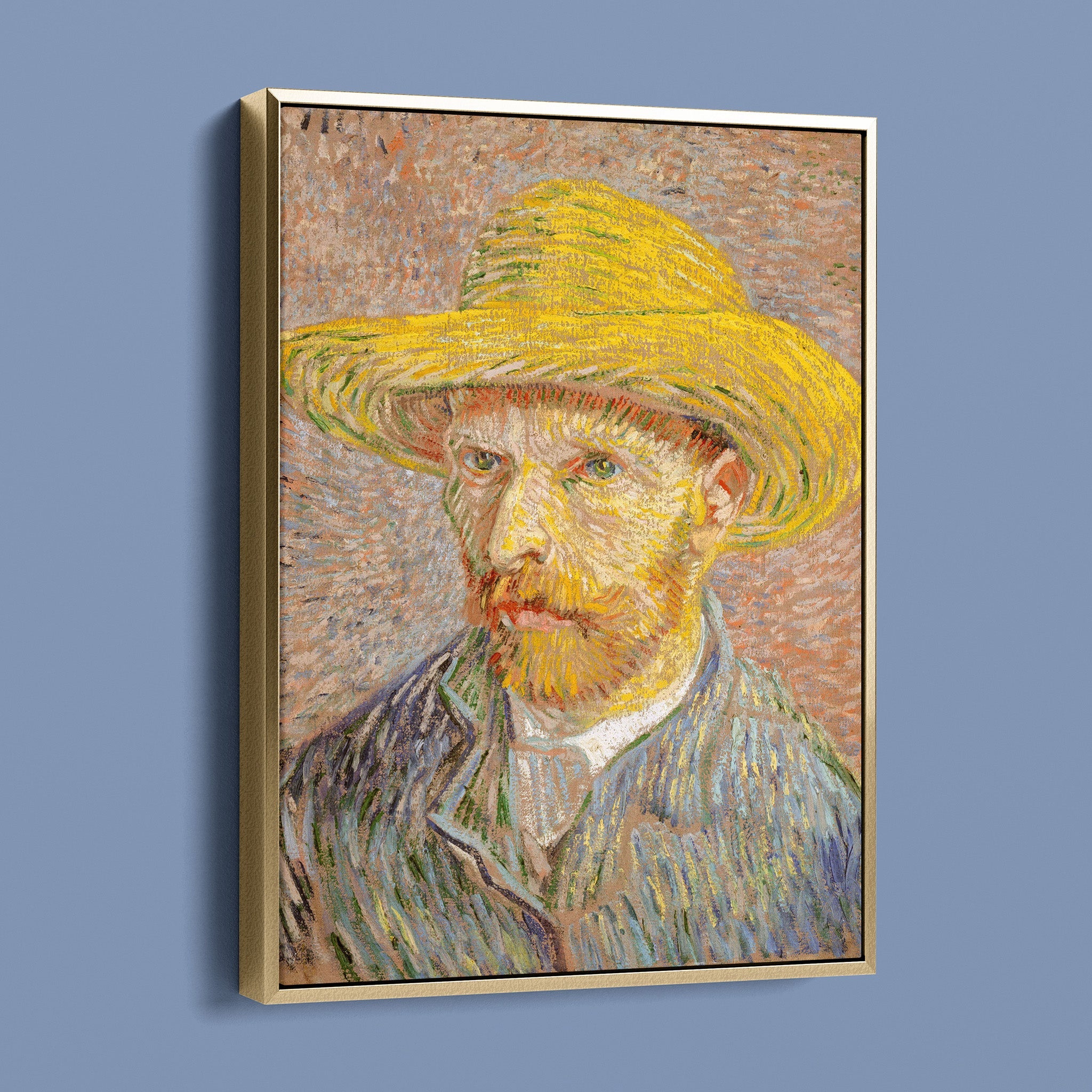 Self Portrait with a Straw Hat - obverse The Potato Peeler 1887 Vincent van Gogh