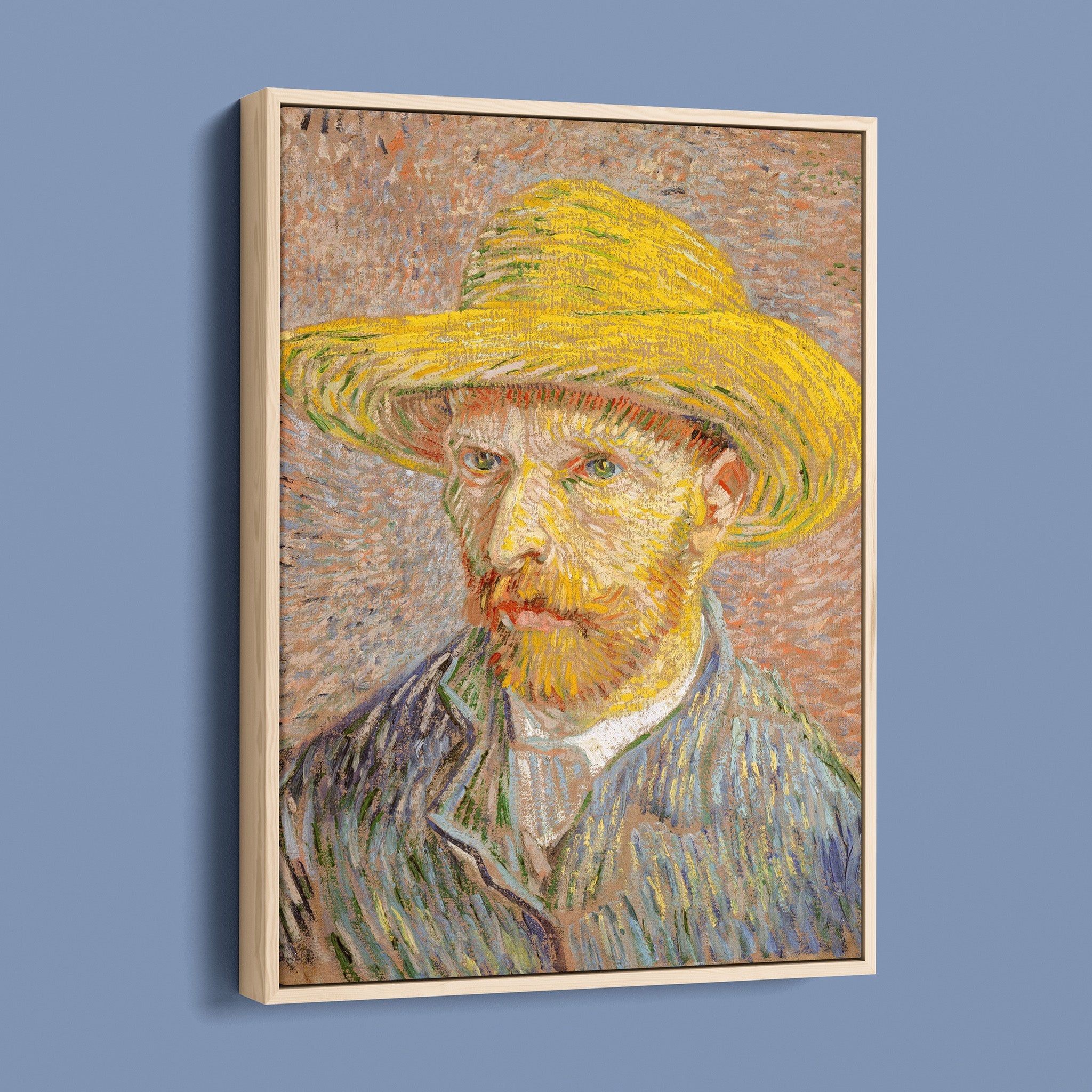 Self Portrait with a Straw Hat - obverse The Potato Peeler 1887 Vincent van Gogh