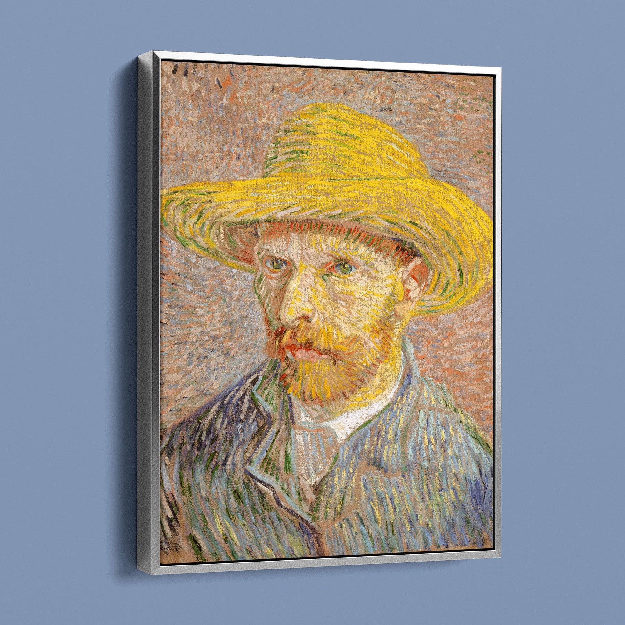 Self Portrait with a Straw Hat - obverse The Potato Peeler 1887 Vincent van Gogh