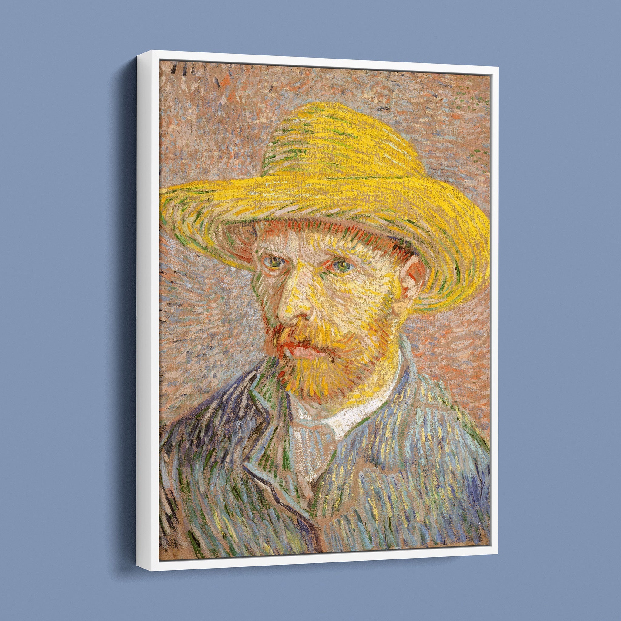 Self Portrait with a Straw Hat - obverse The Potato Peeler 1887 Vincent van Gogh