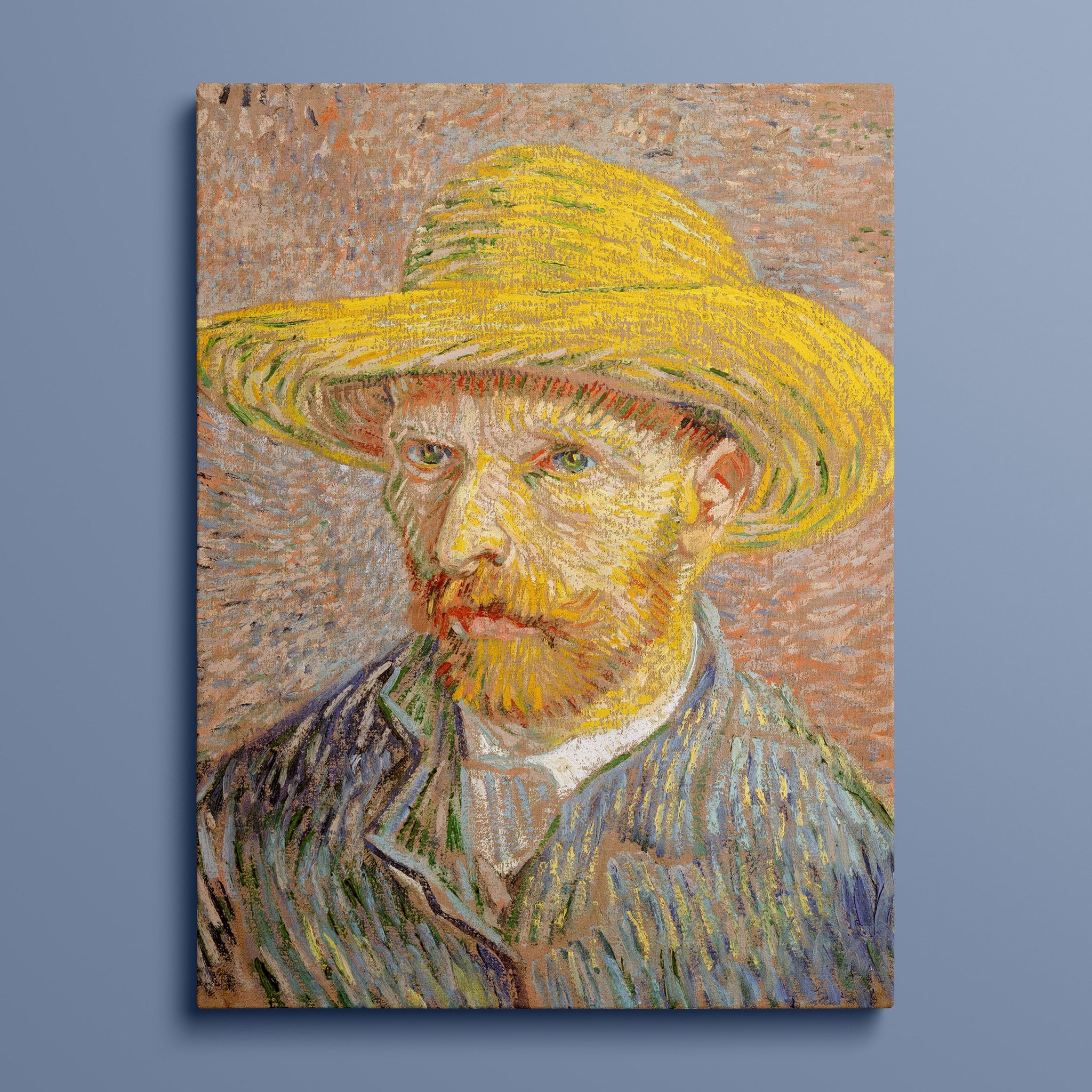 Self Portrait with a Straw Hat - obverse The Potato Peeler 1887 Vincent van Gogh