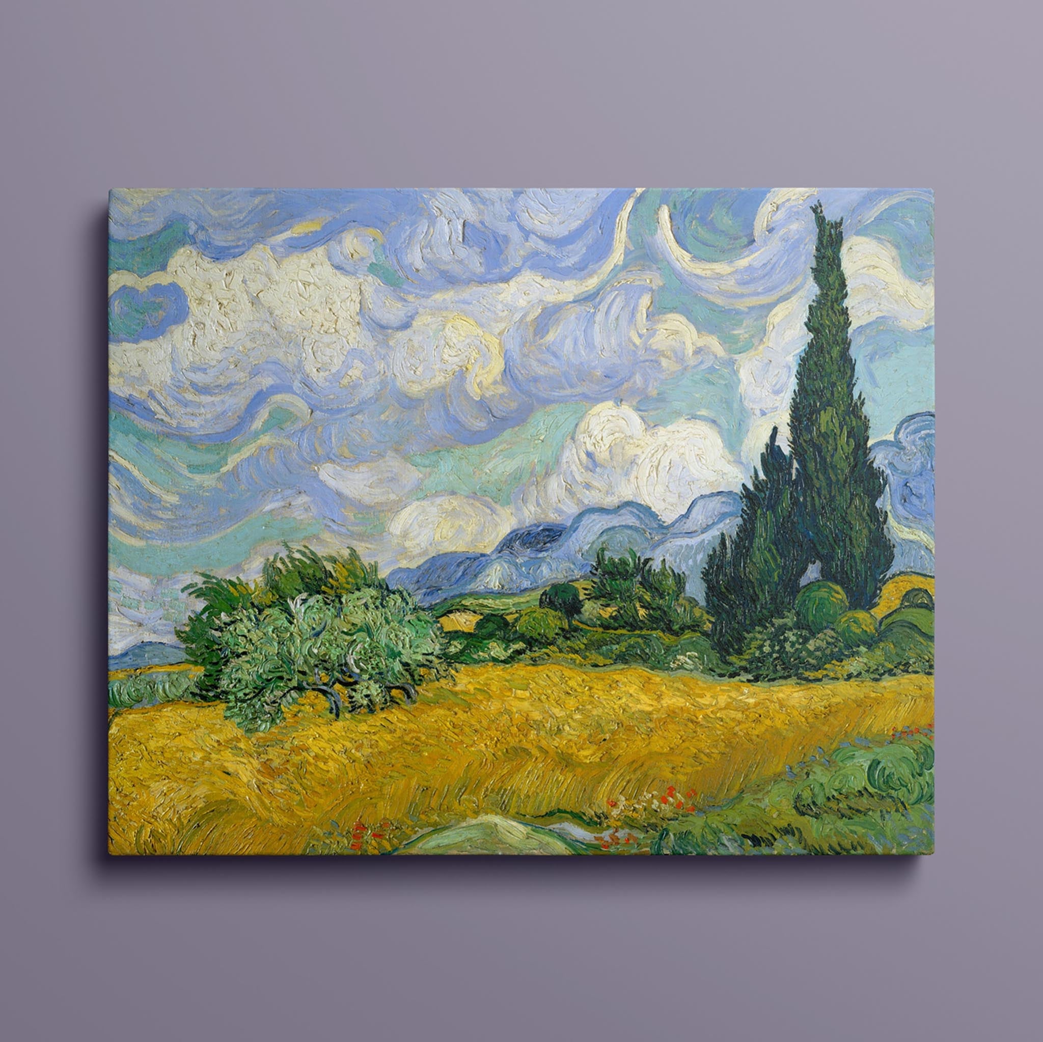 Wheat Field with Cypresses 1889 Vincent van Gogh Dutch