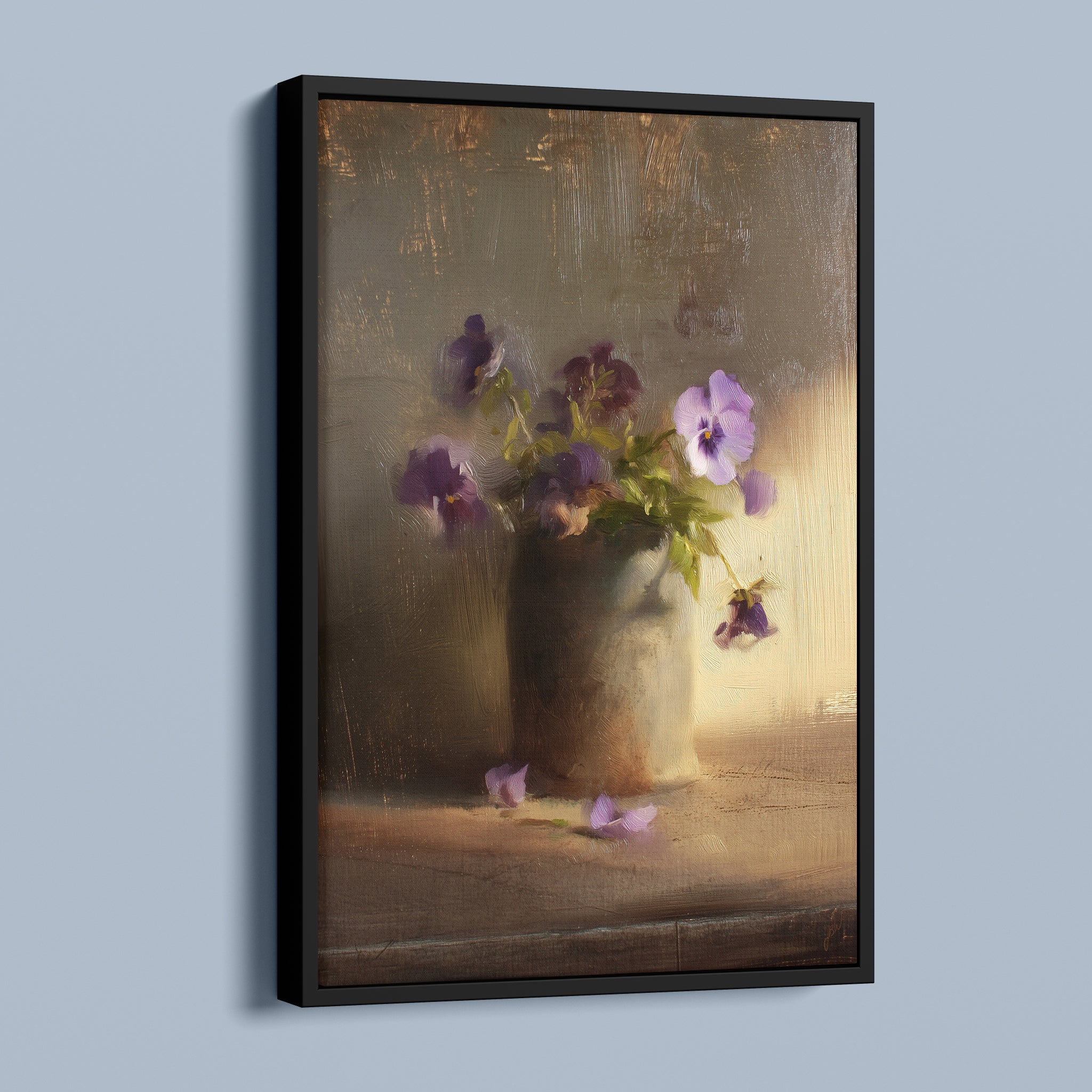 Pansies in Morning Light