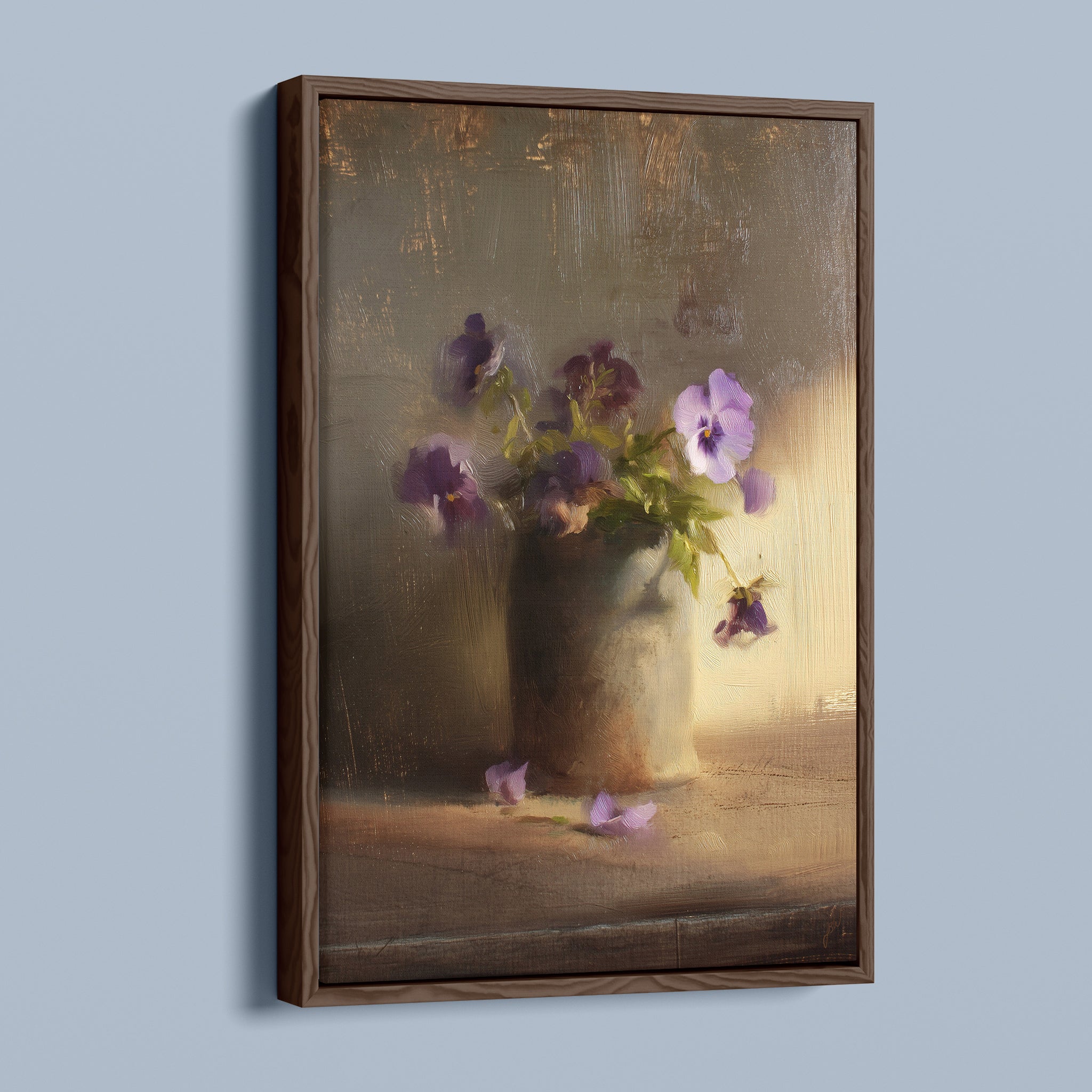 Pansies in Morning Light