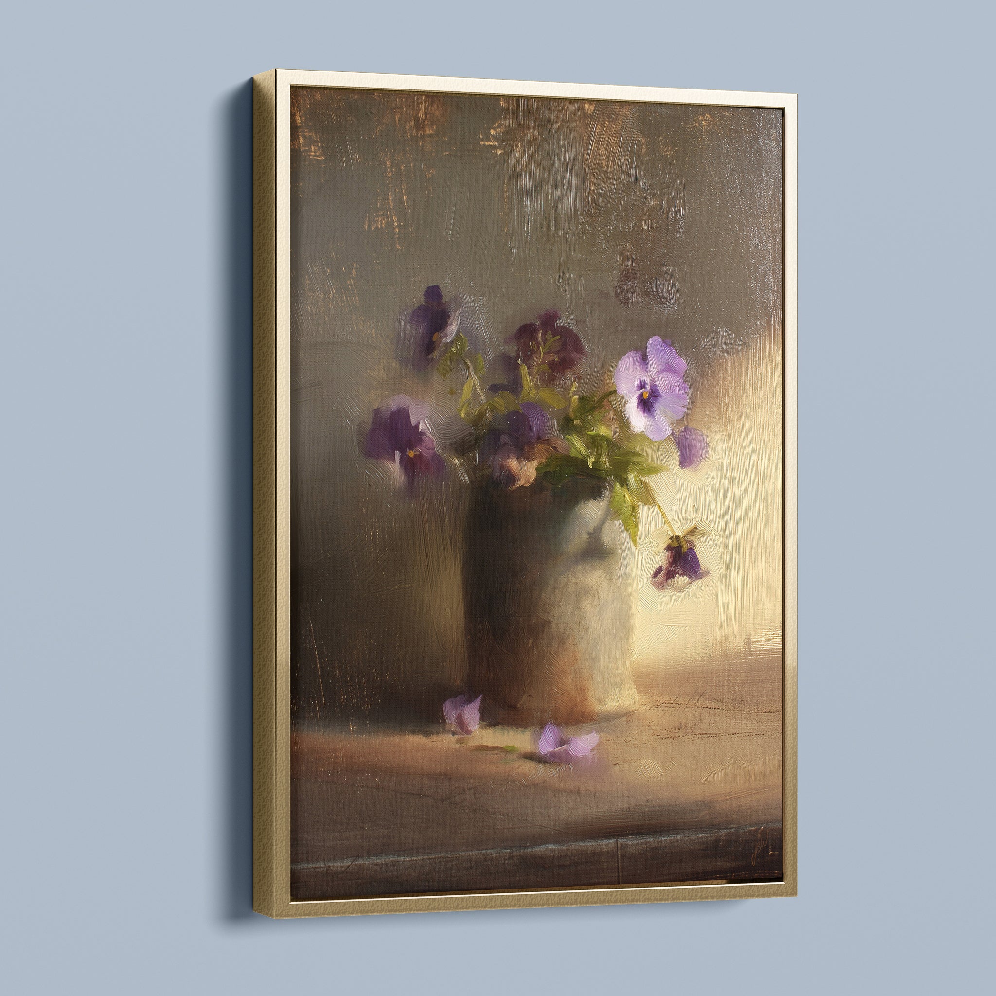 Pansies in Morning Light
