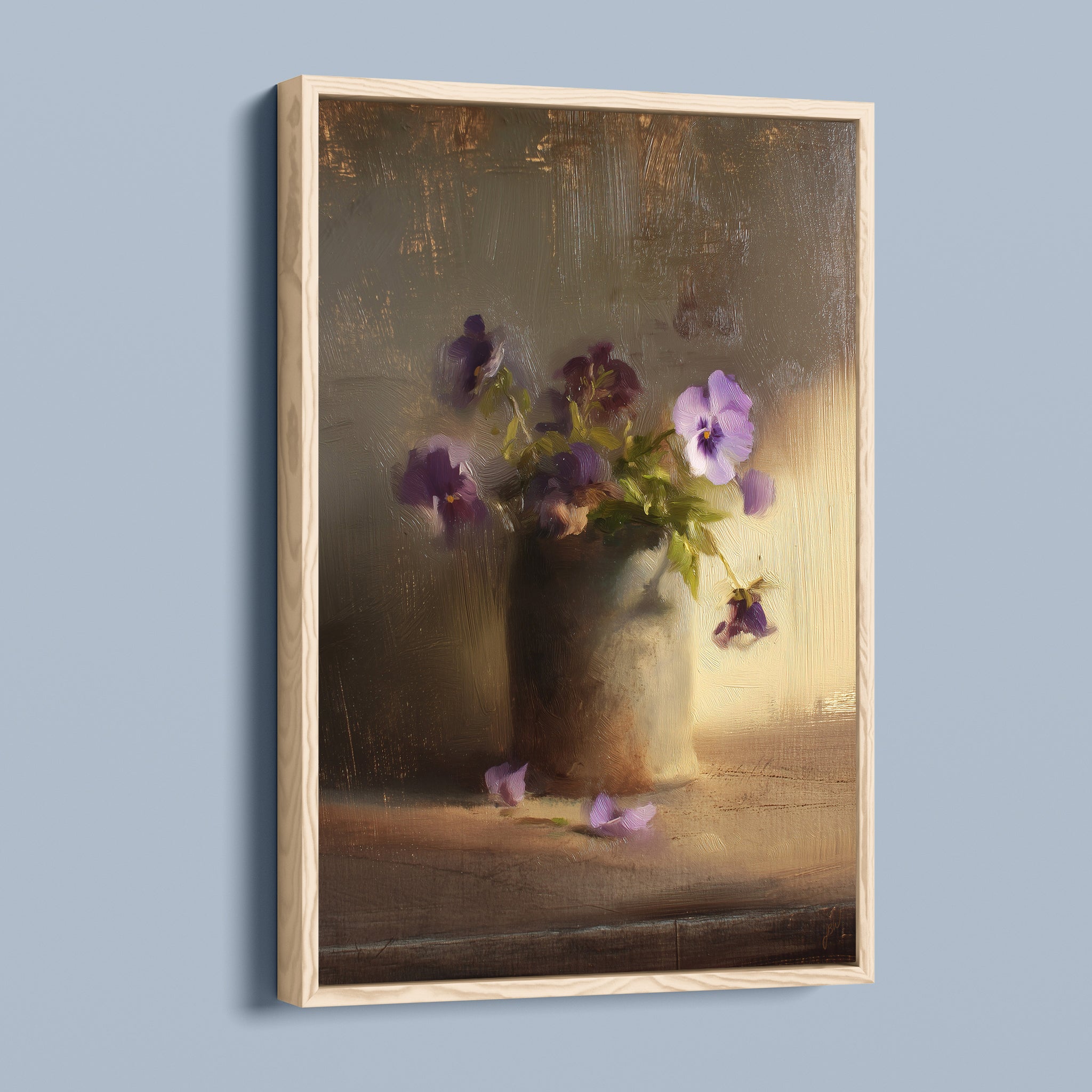 Pansies in Morning Light
