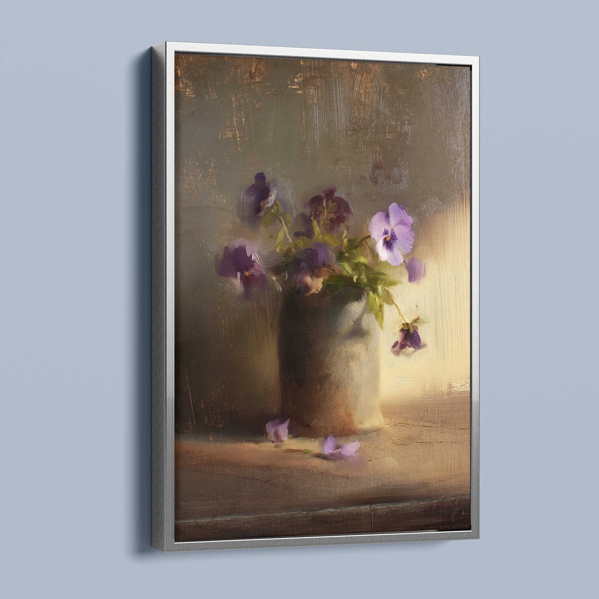 Pansies in Morning Light