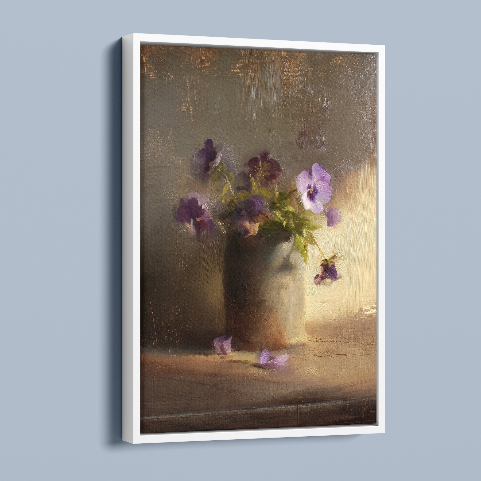 Pansies in Morning Light