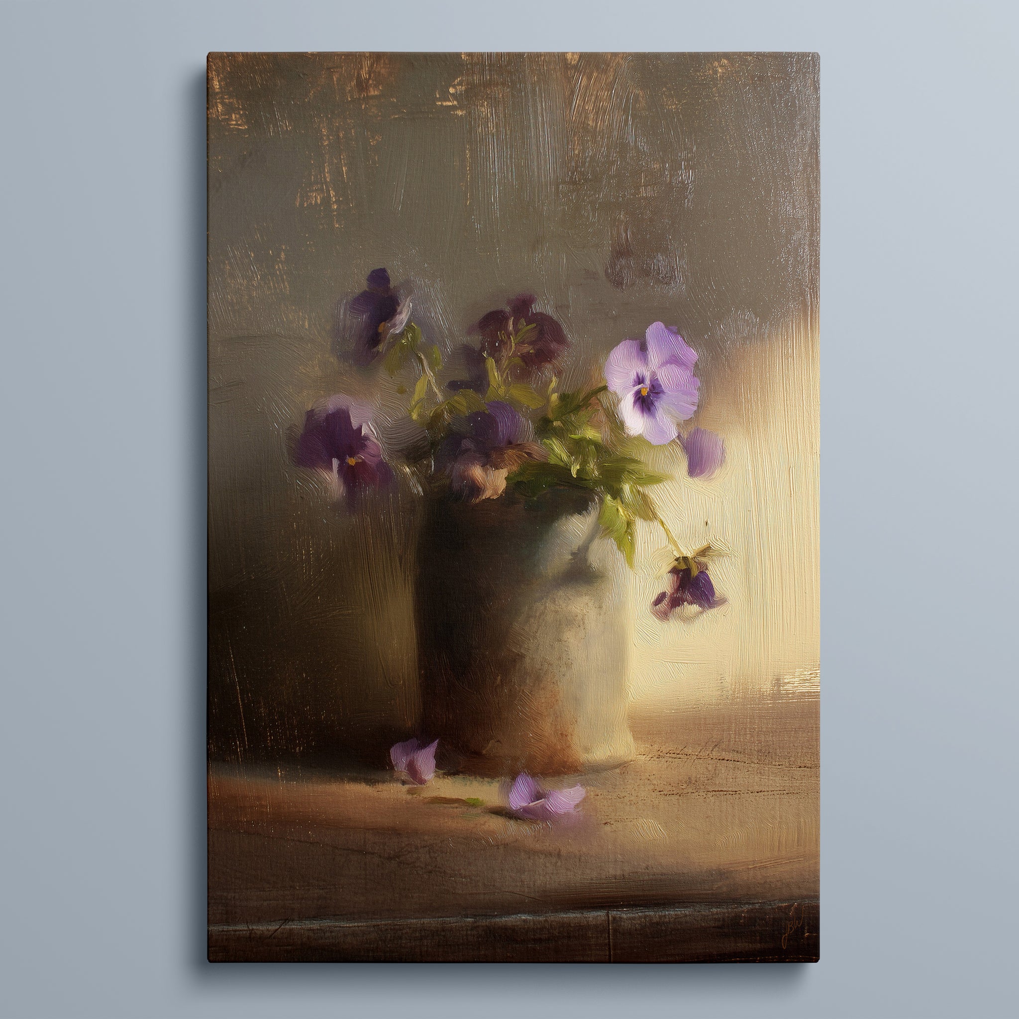 Pansies in Morning Light
