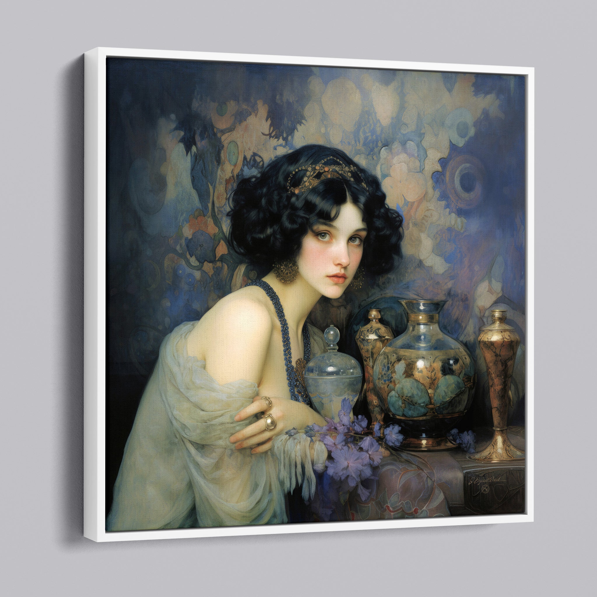 Porcelain Perfection - Indigo Lavender and a Brunette