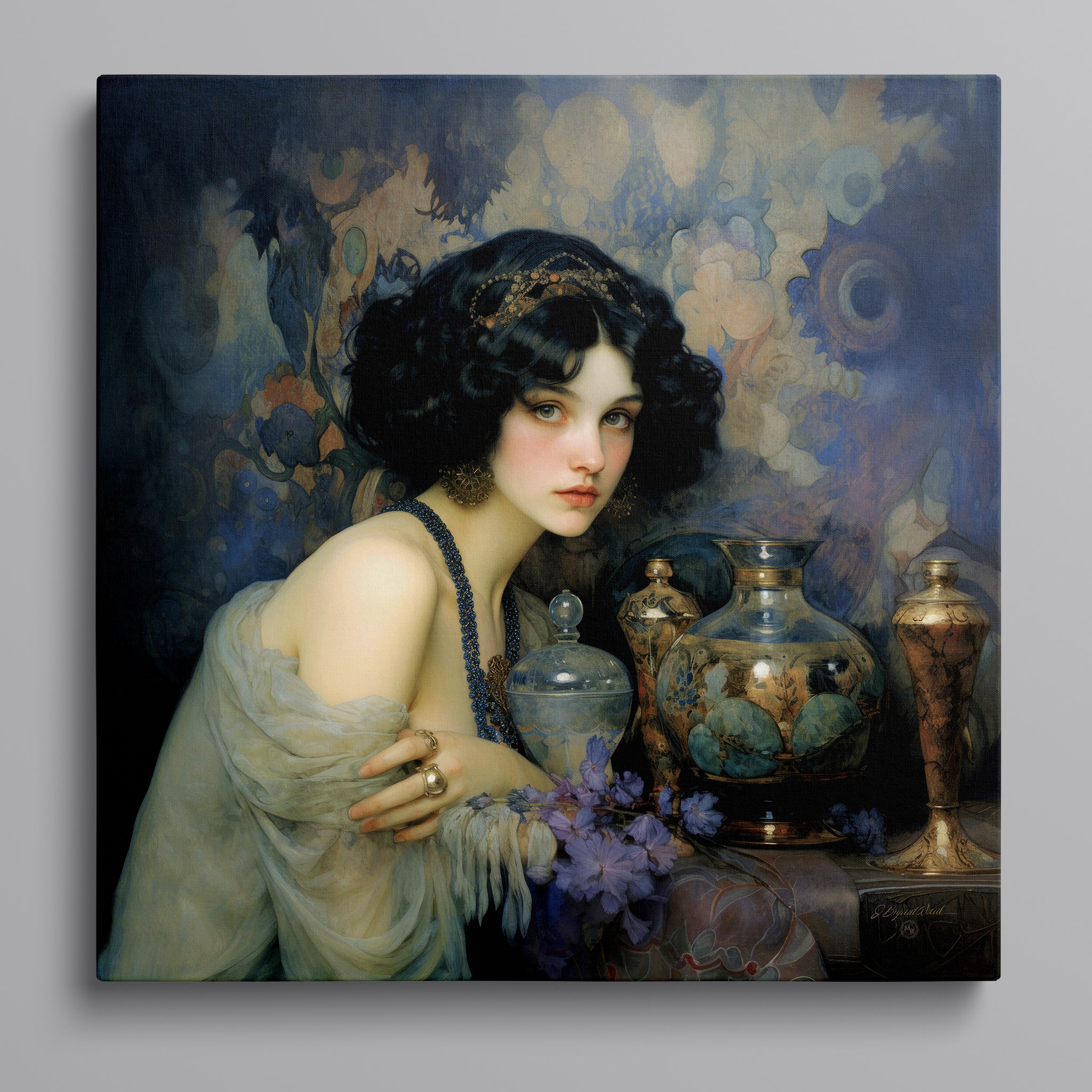 Porcelain Perfection - Indigo Lavender and a Brunette