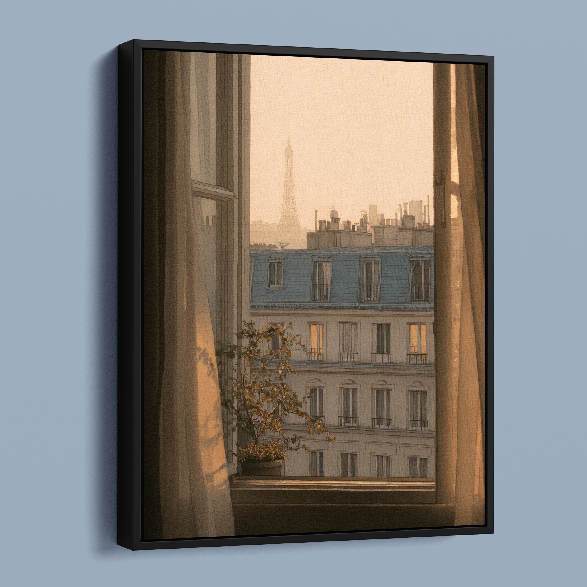 Paris at Dusk - Watercolor