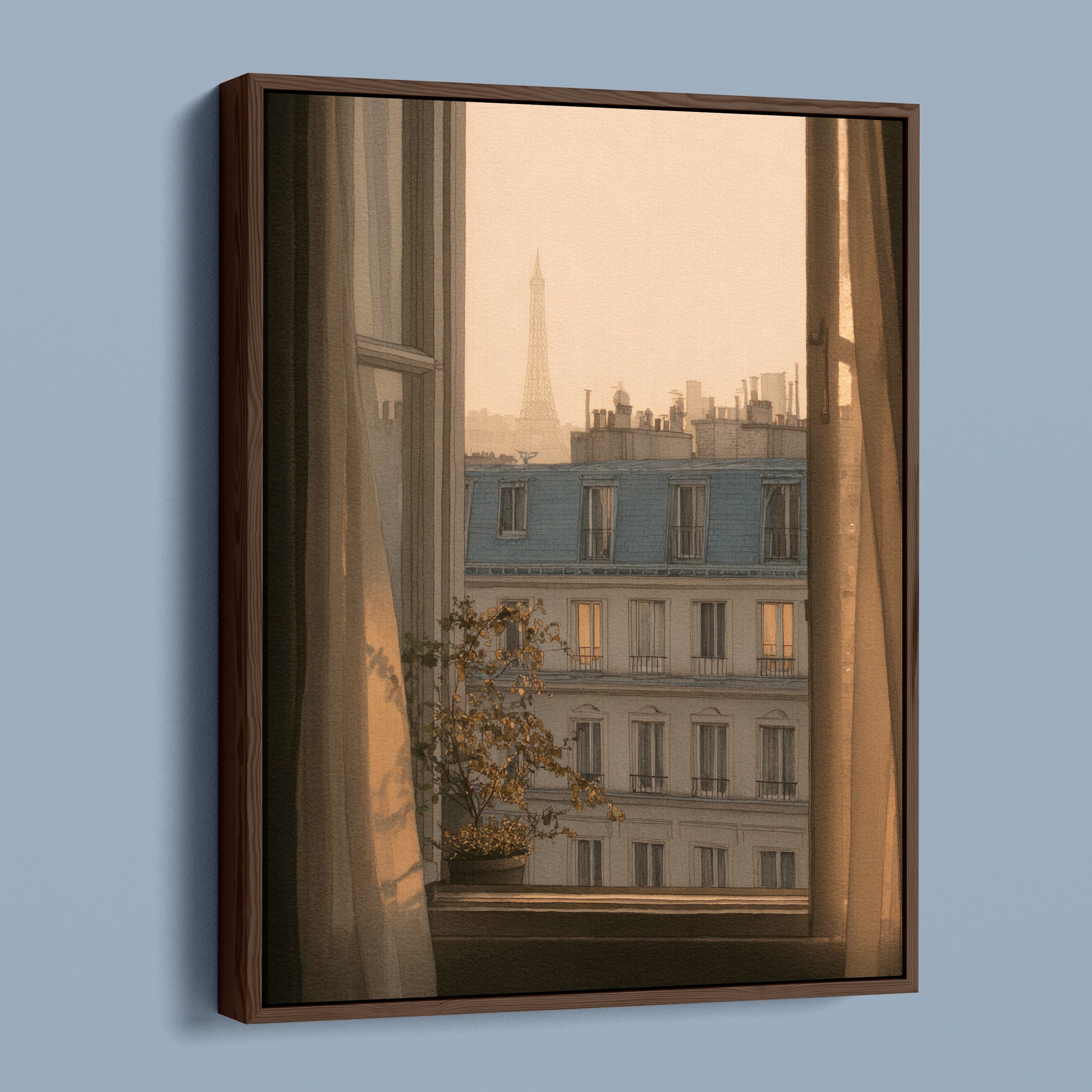 Paris at Dusk - Watercolor