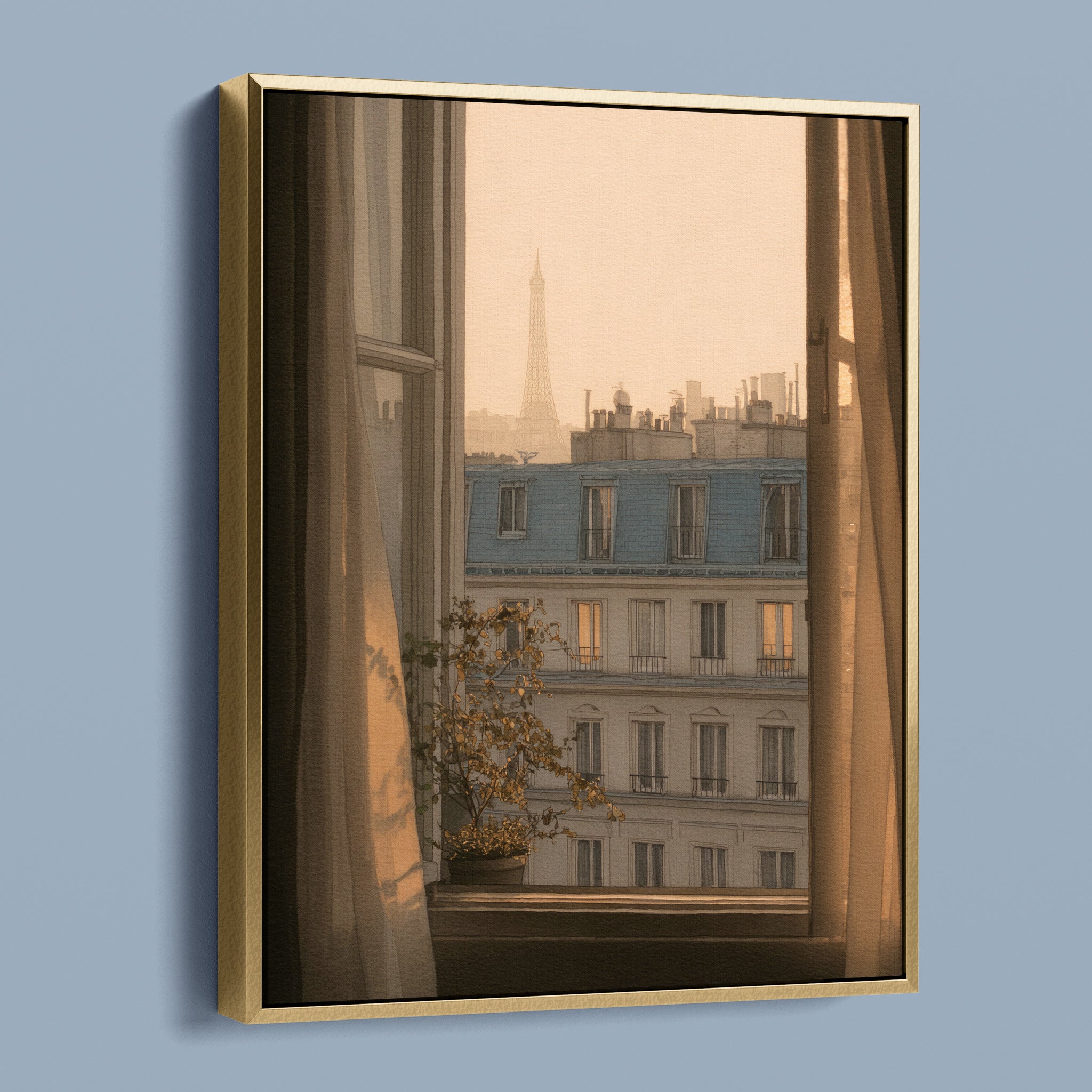 Paris at Dusk - Watercolor