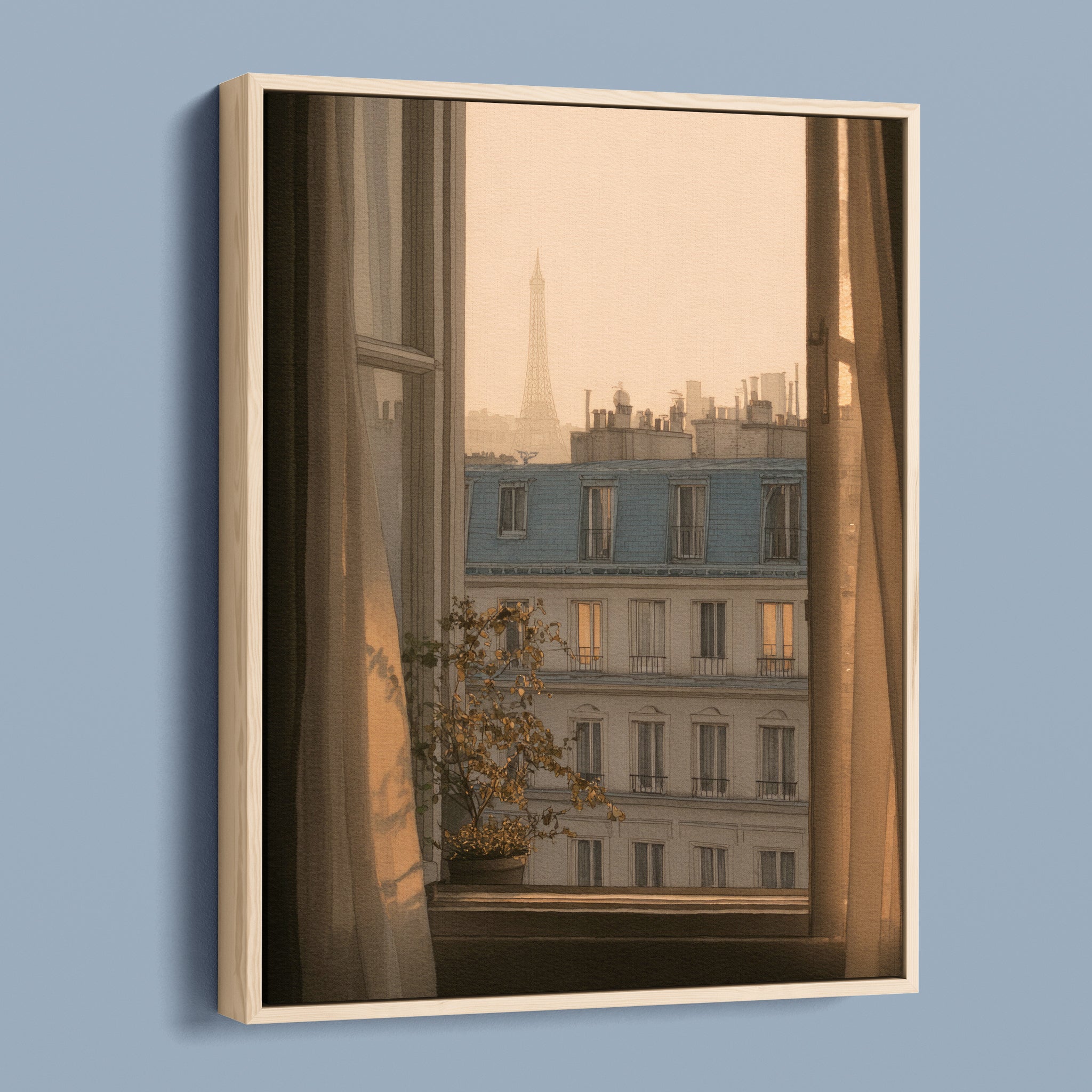 Paris at Dusk - Watercolor