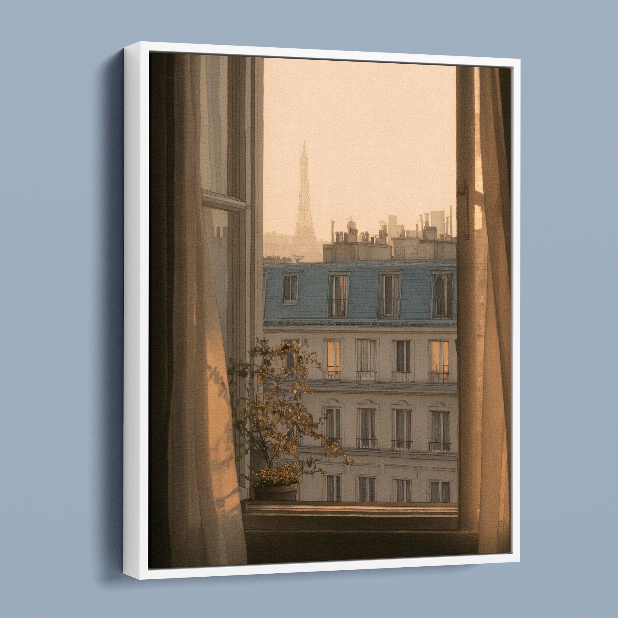 Paris at Dusk - Watercolor