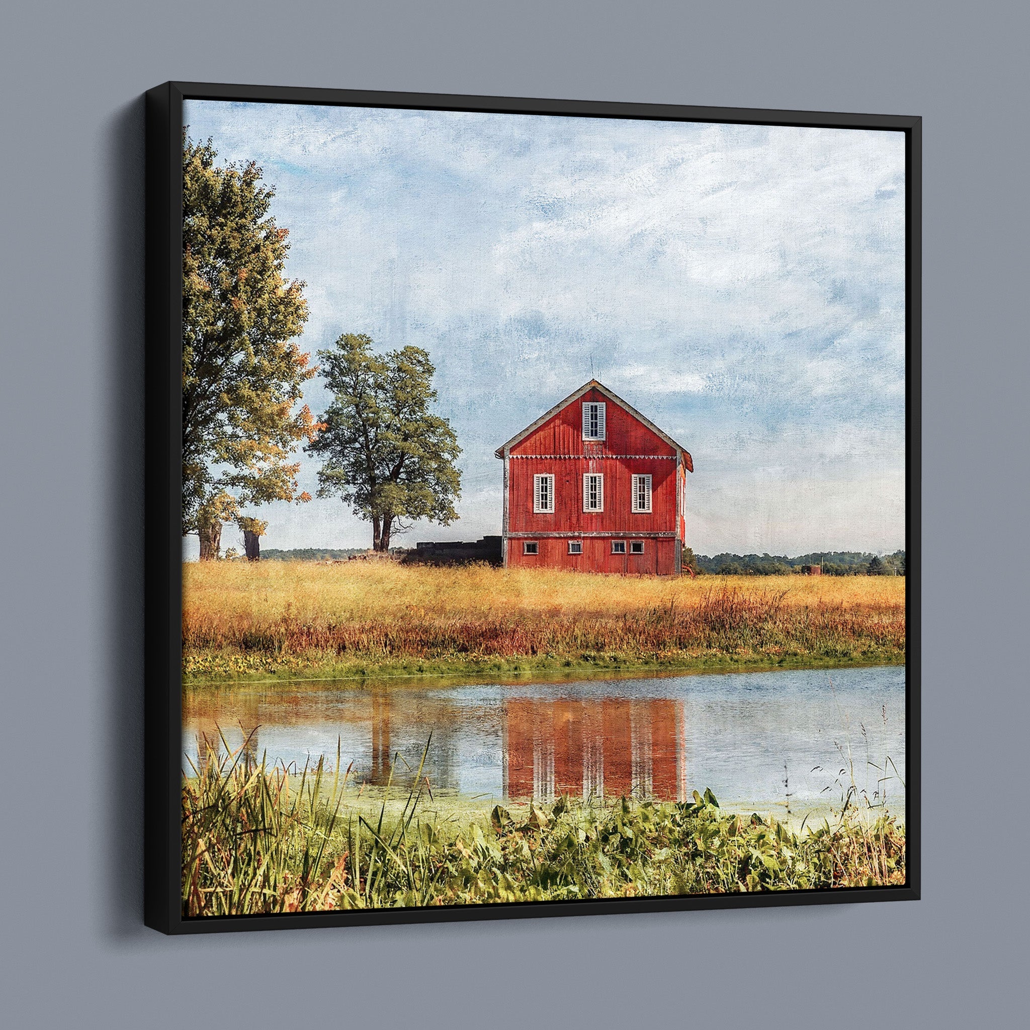 Red Barn Beside Tree - Beach City OH United States