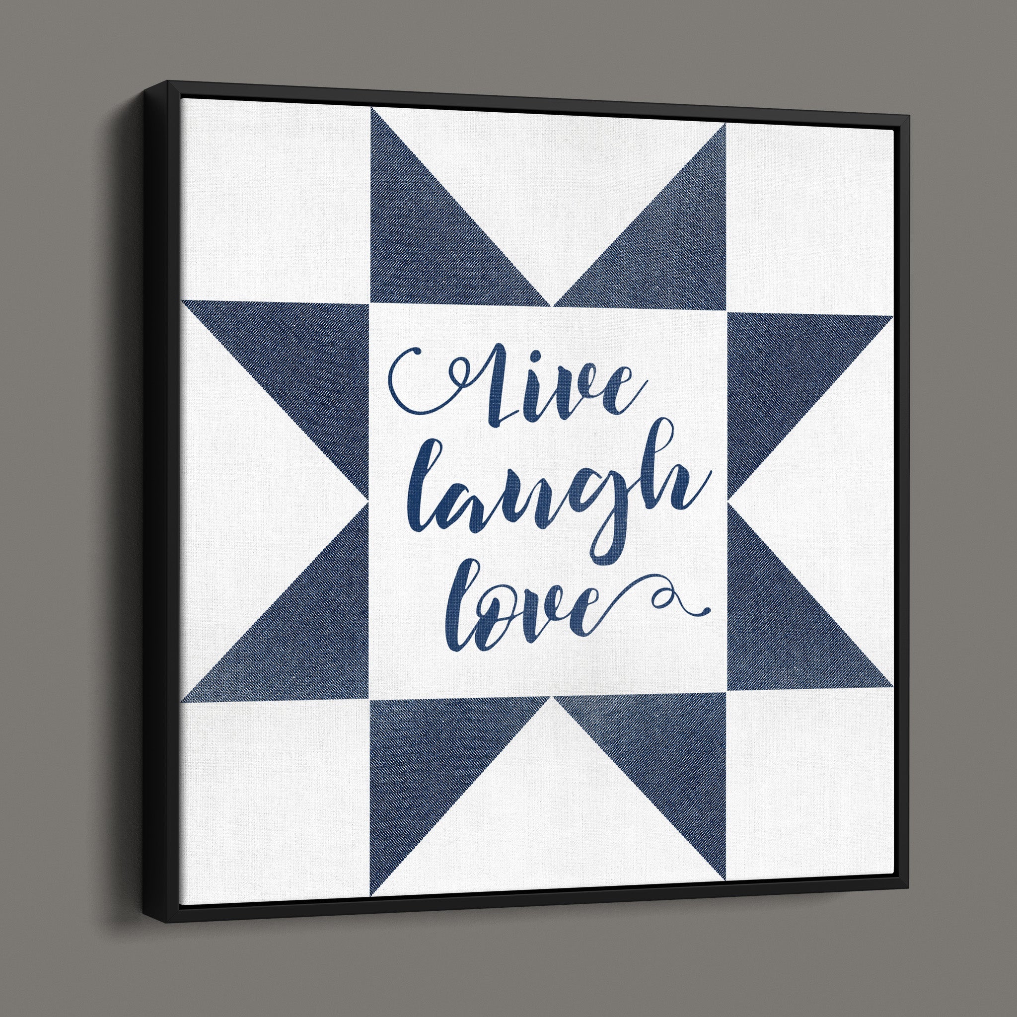 Live Laugh Love - Quilt Block