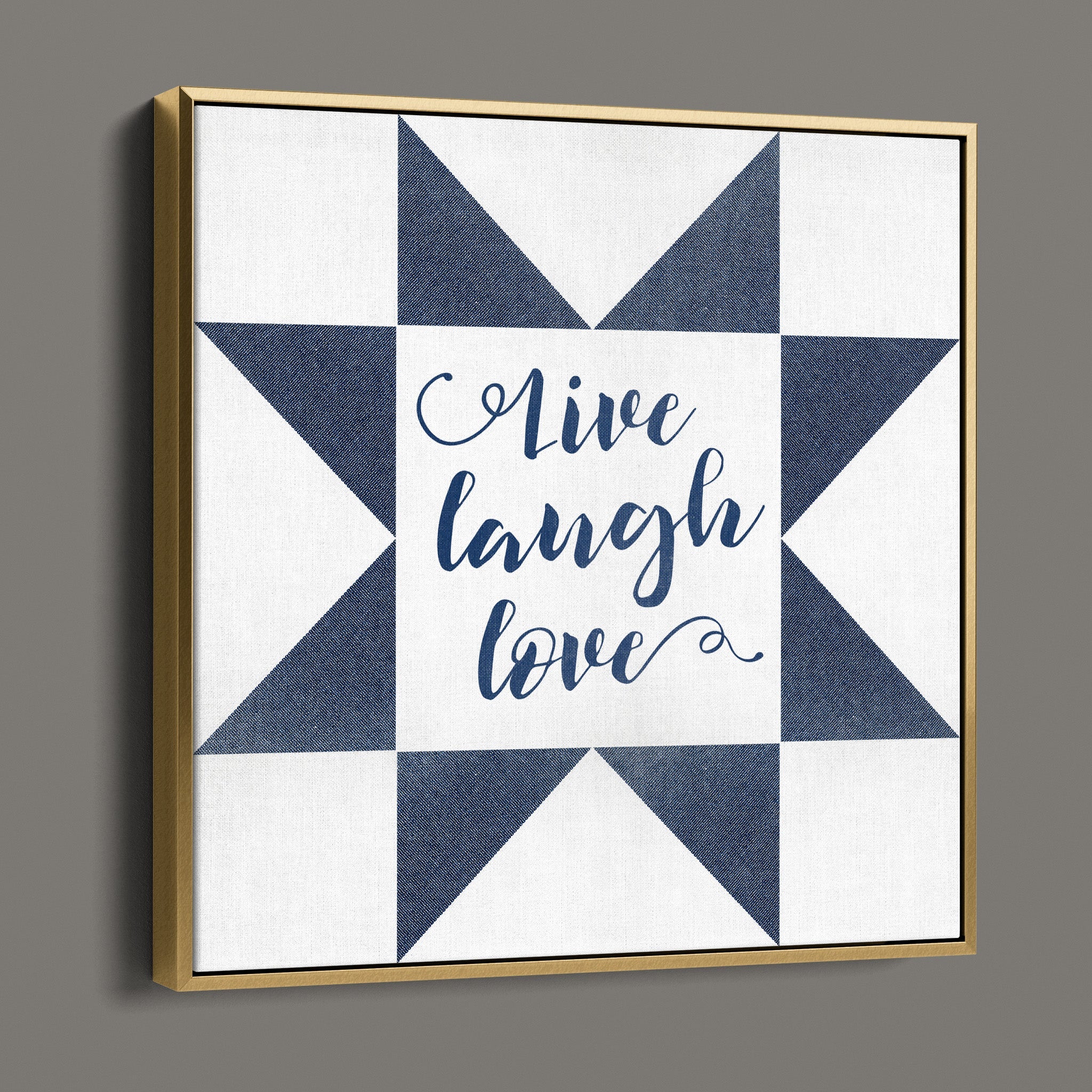 Live Laugh Love - Quilt Block