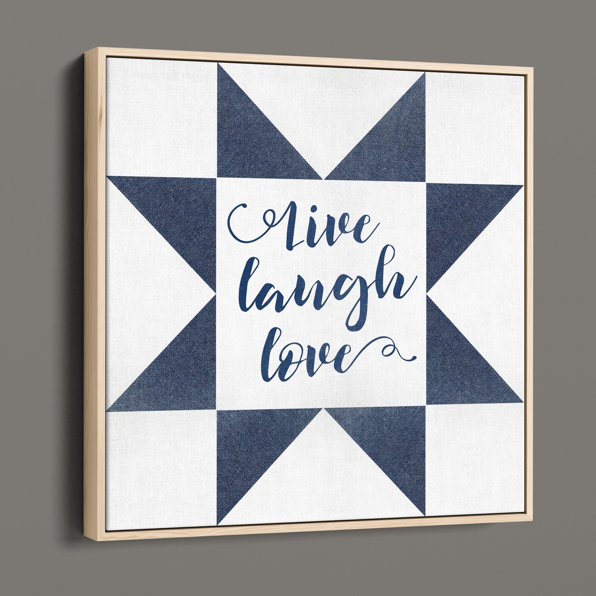 Live Laugh Love - Quilt Block