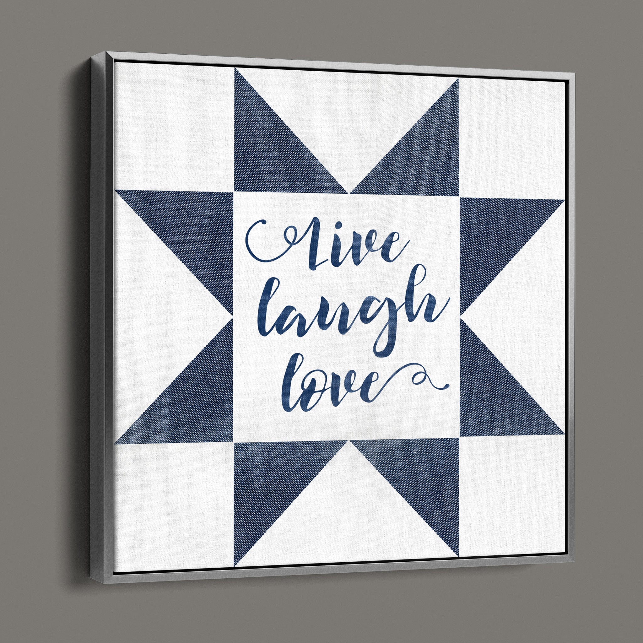 Live Laugh Love - Quilt Block