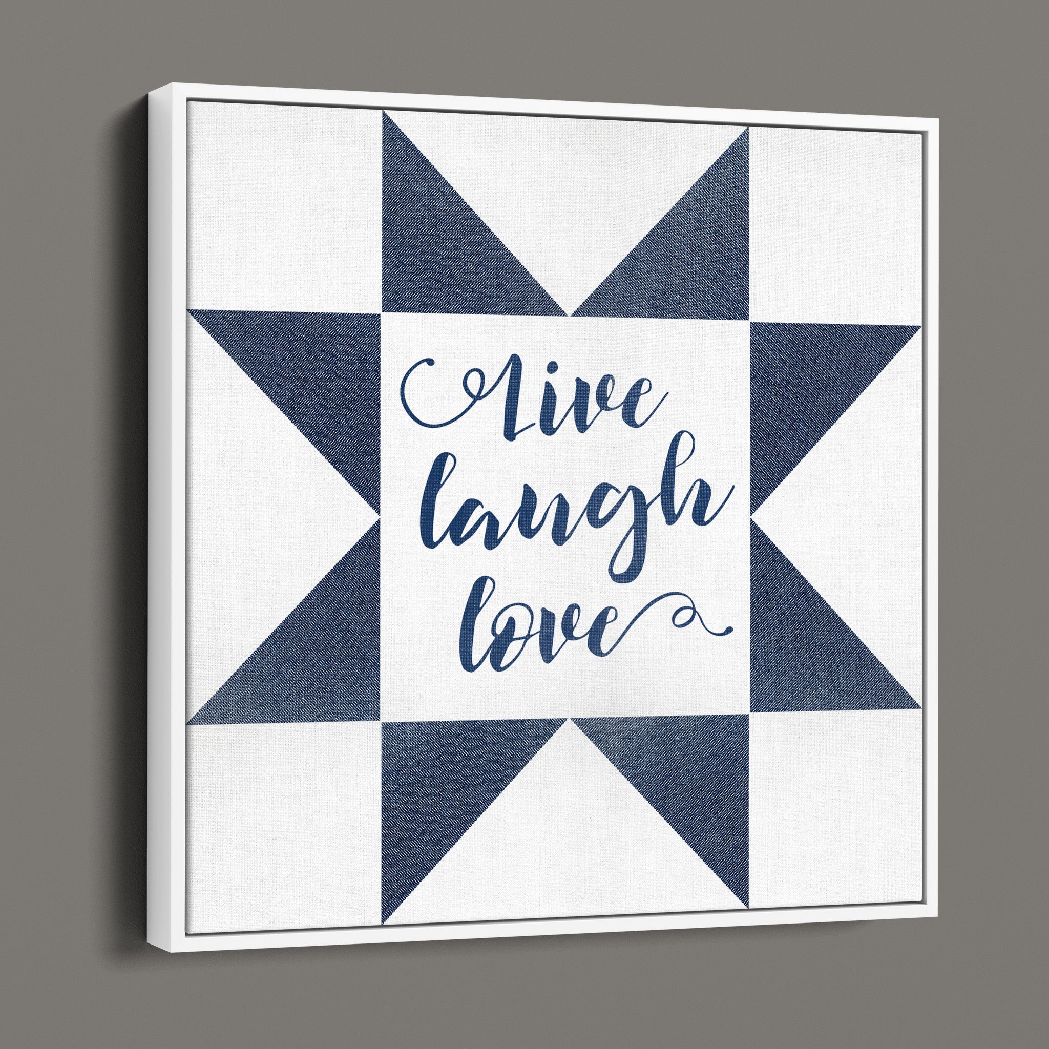 Live Laugh Love - Quilt Block