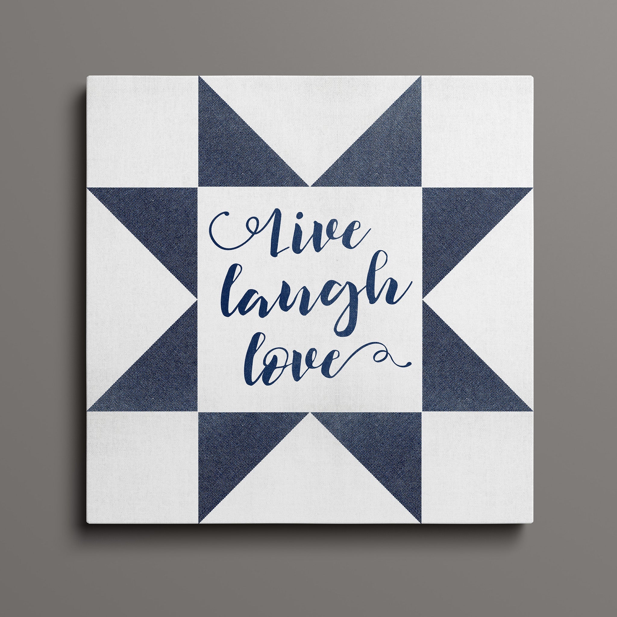 Live Laugh Love - Quilt Block