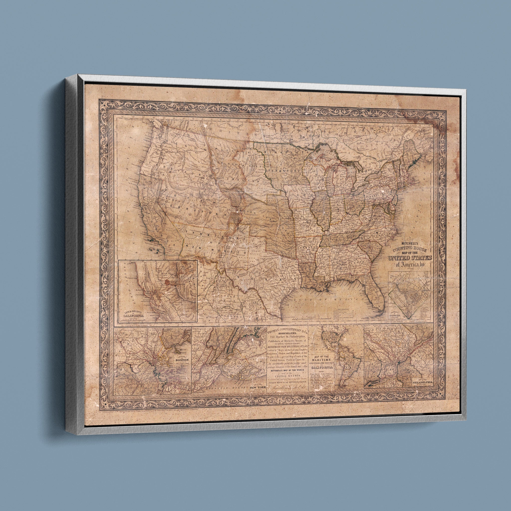 Mitchell's Counting House Map of the United States