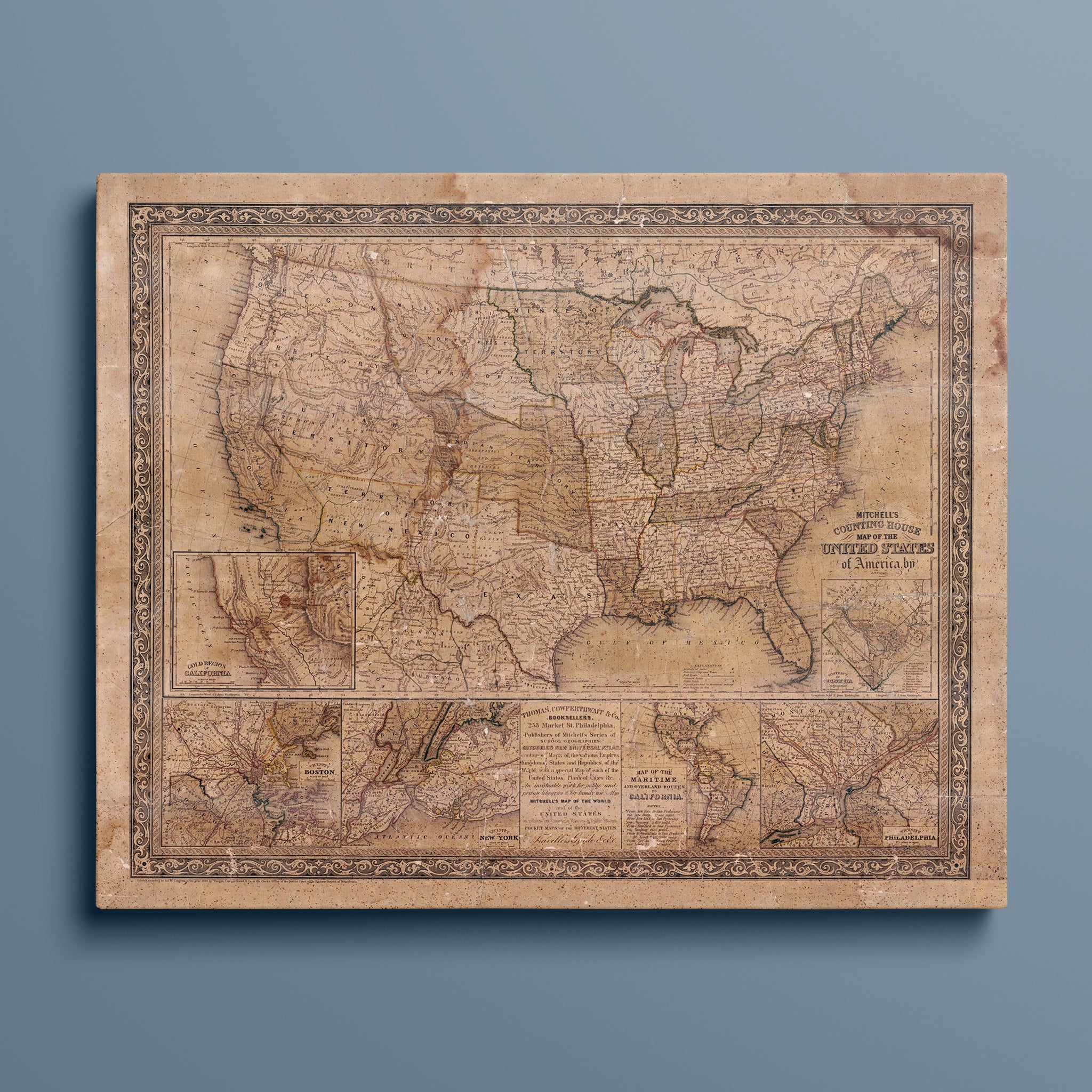 Mitchell's Counting House Map of the United States