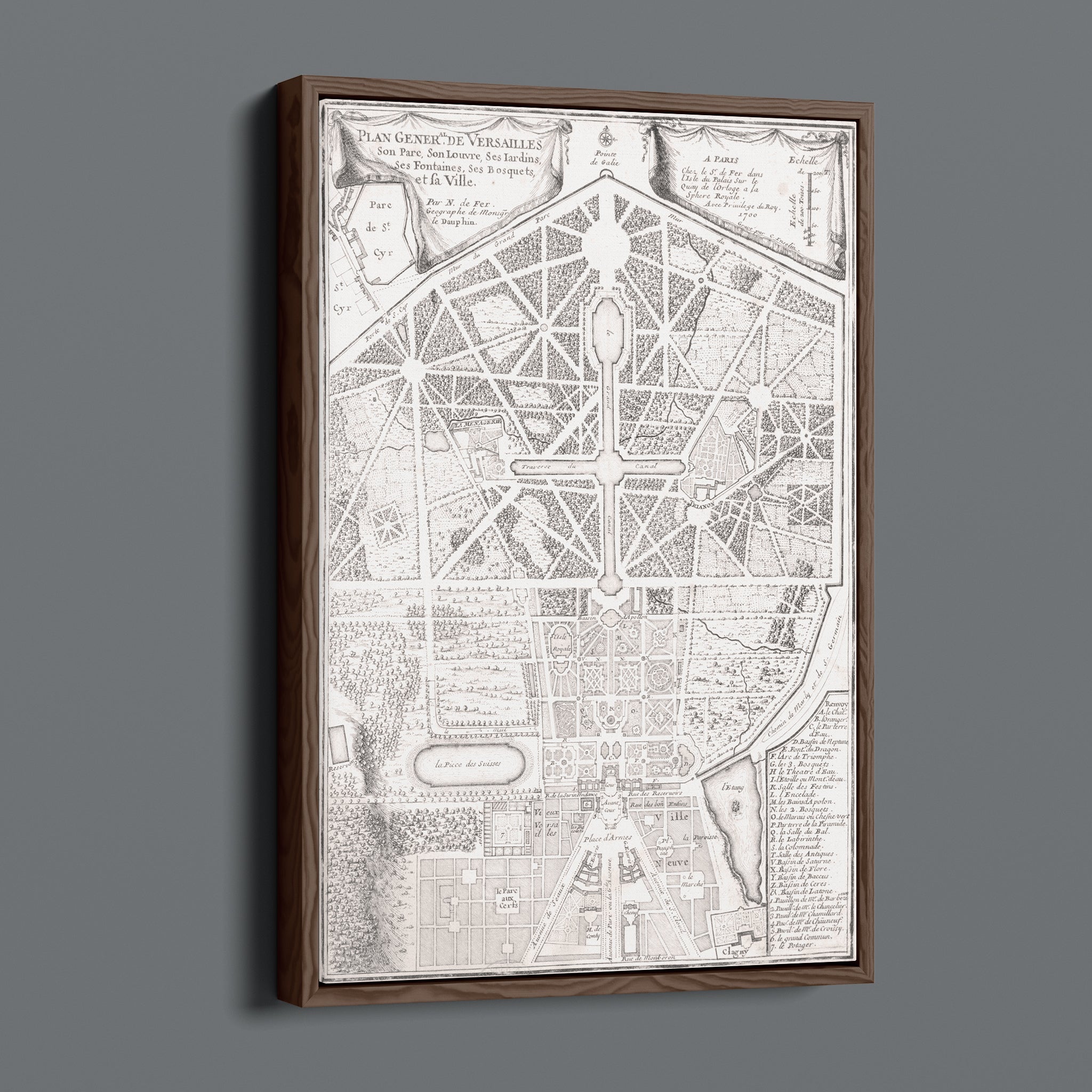 Plan General de Versailles 1700