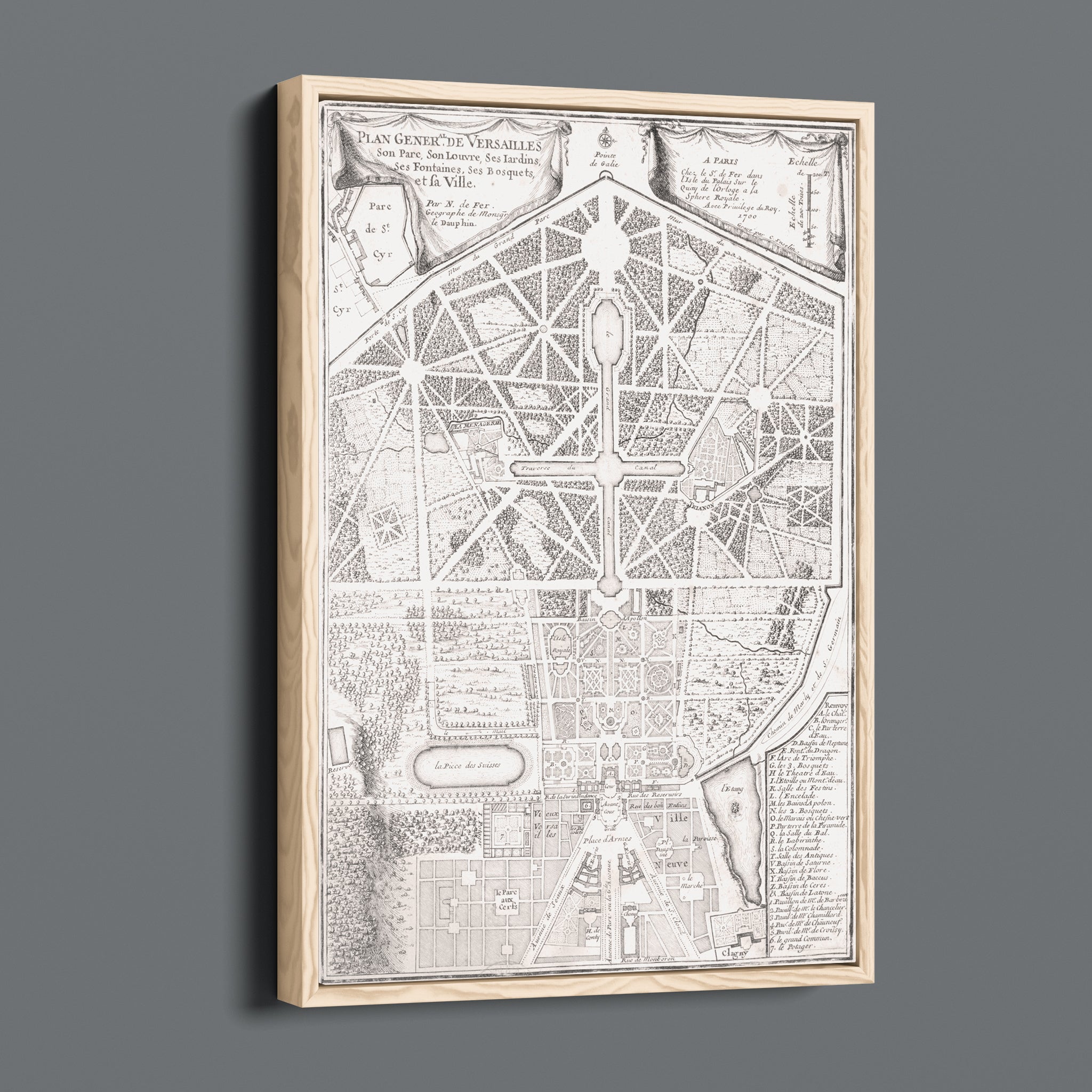 Plan General de Versailles 1700