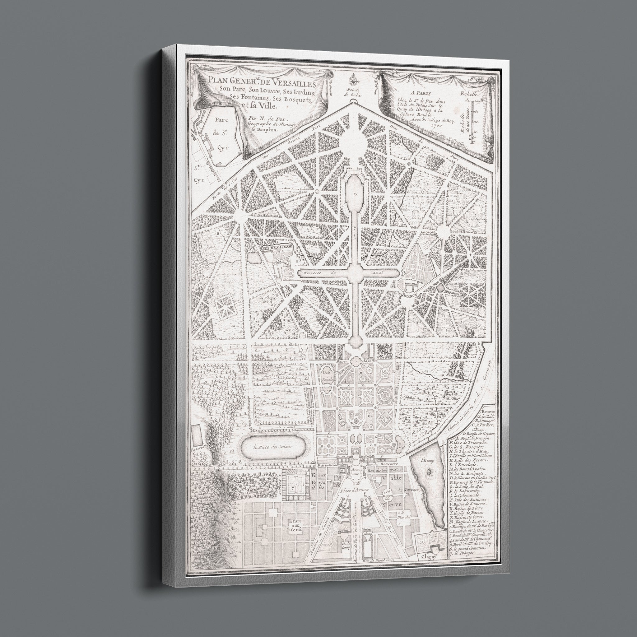 Plan General de Versailles 1700