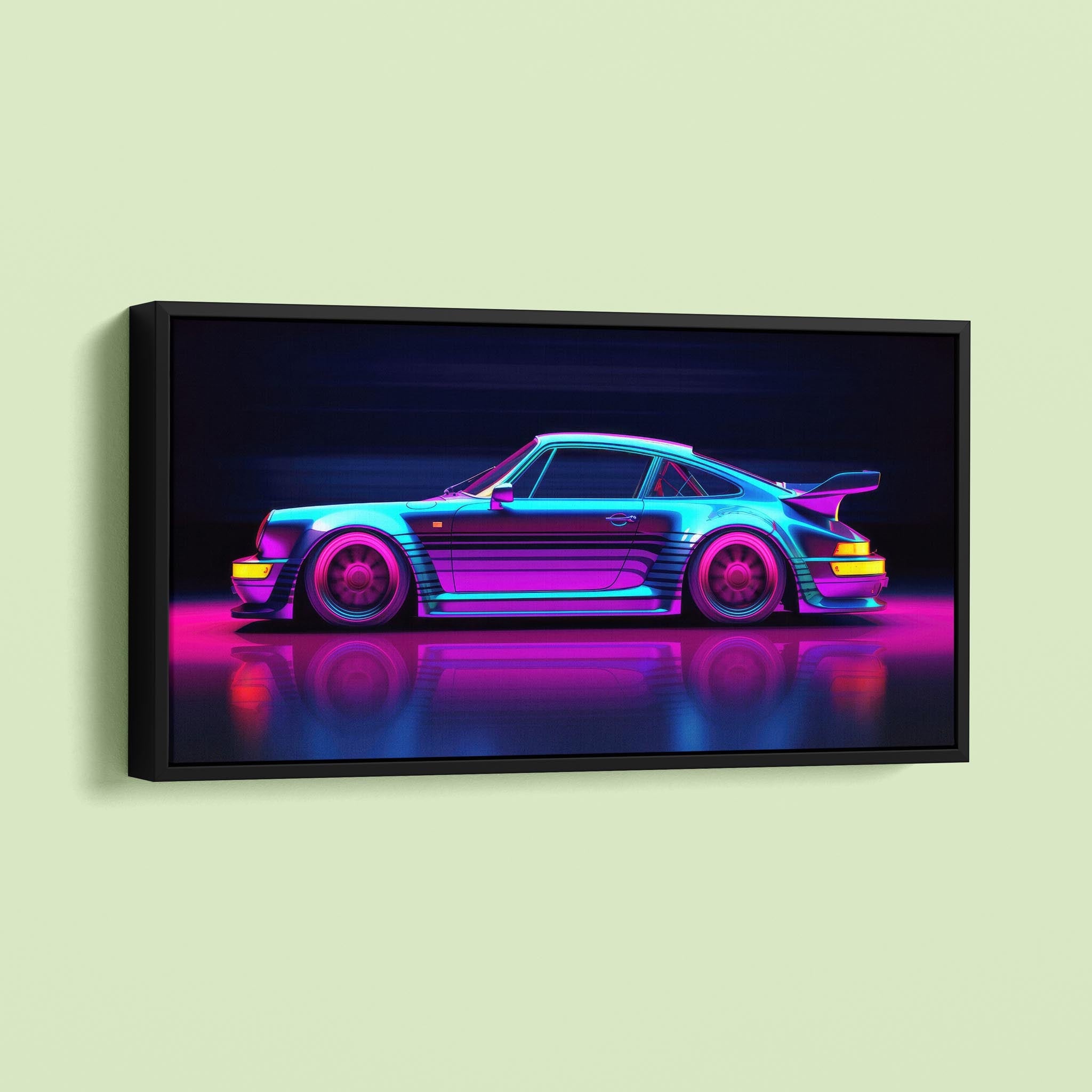 Vapor Wave Custom Porsche w background