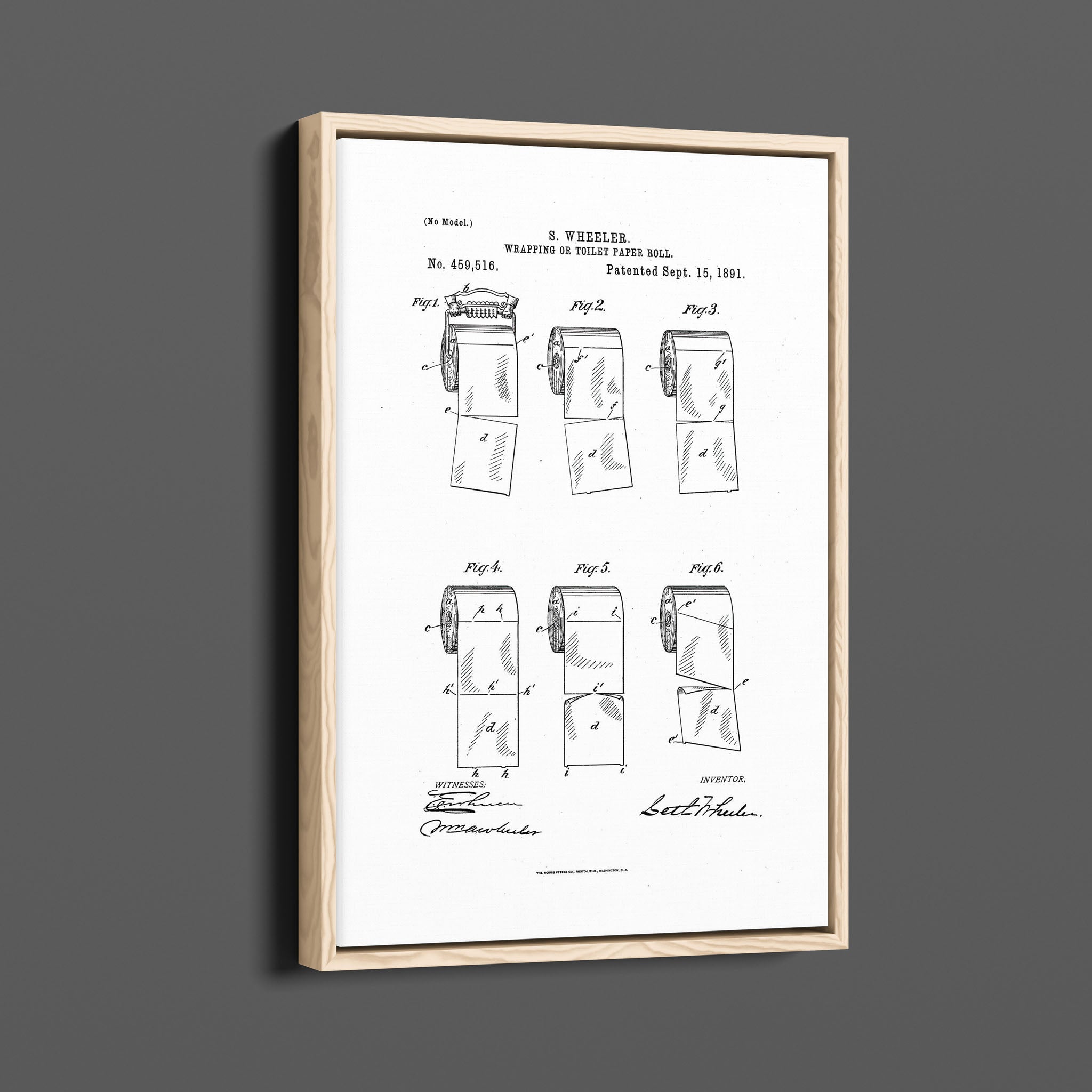 Vintage Patent Illustrations - Toilet Paper 6