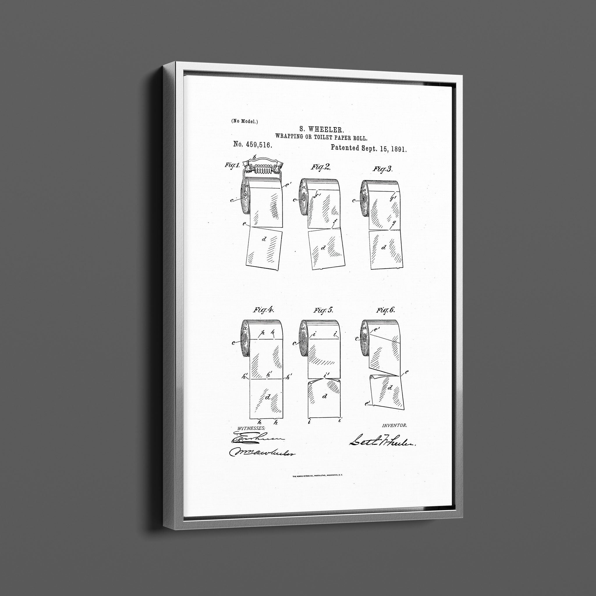 Vintage Patent Illustrations - Toilet Paper 6